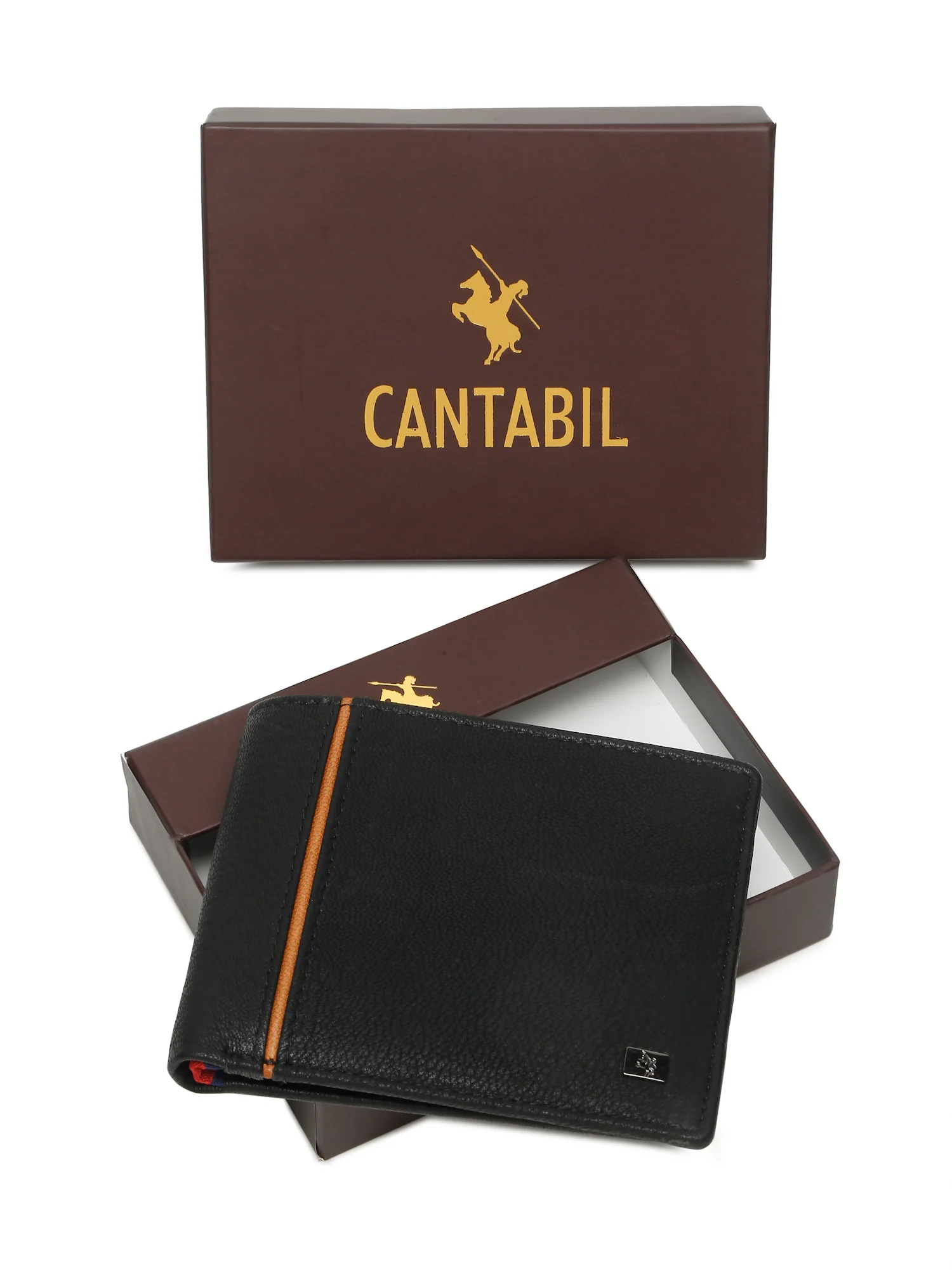 Men Black Bifold Wallet - Image 8