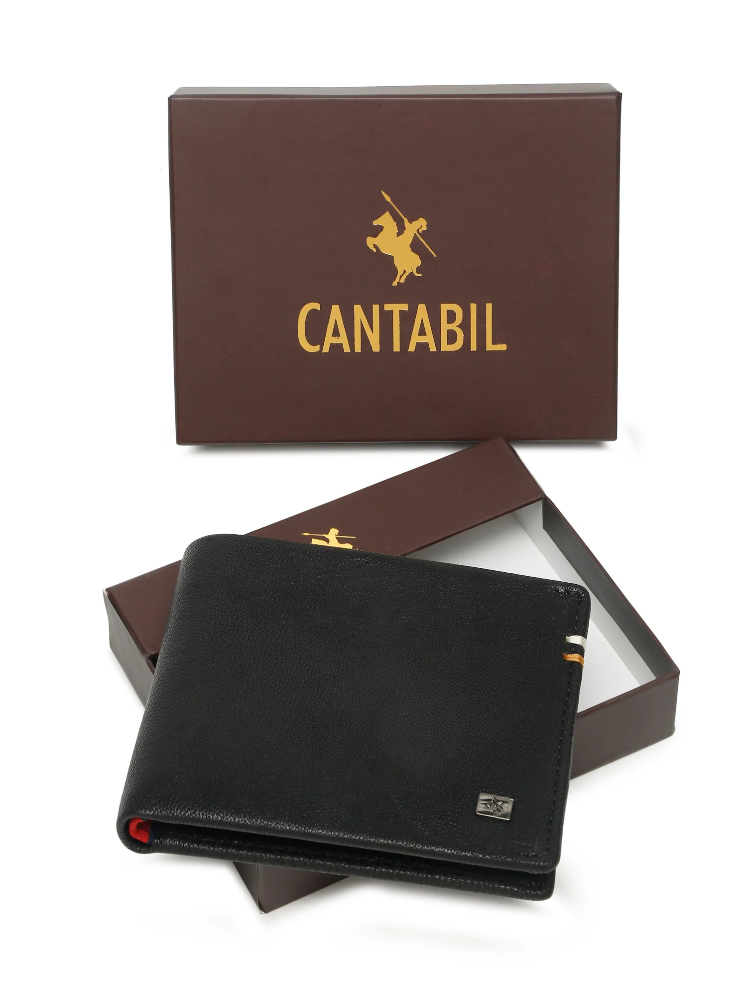Men Black Bifold Wallet - Image 2