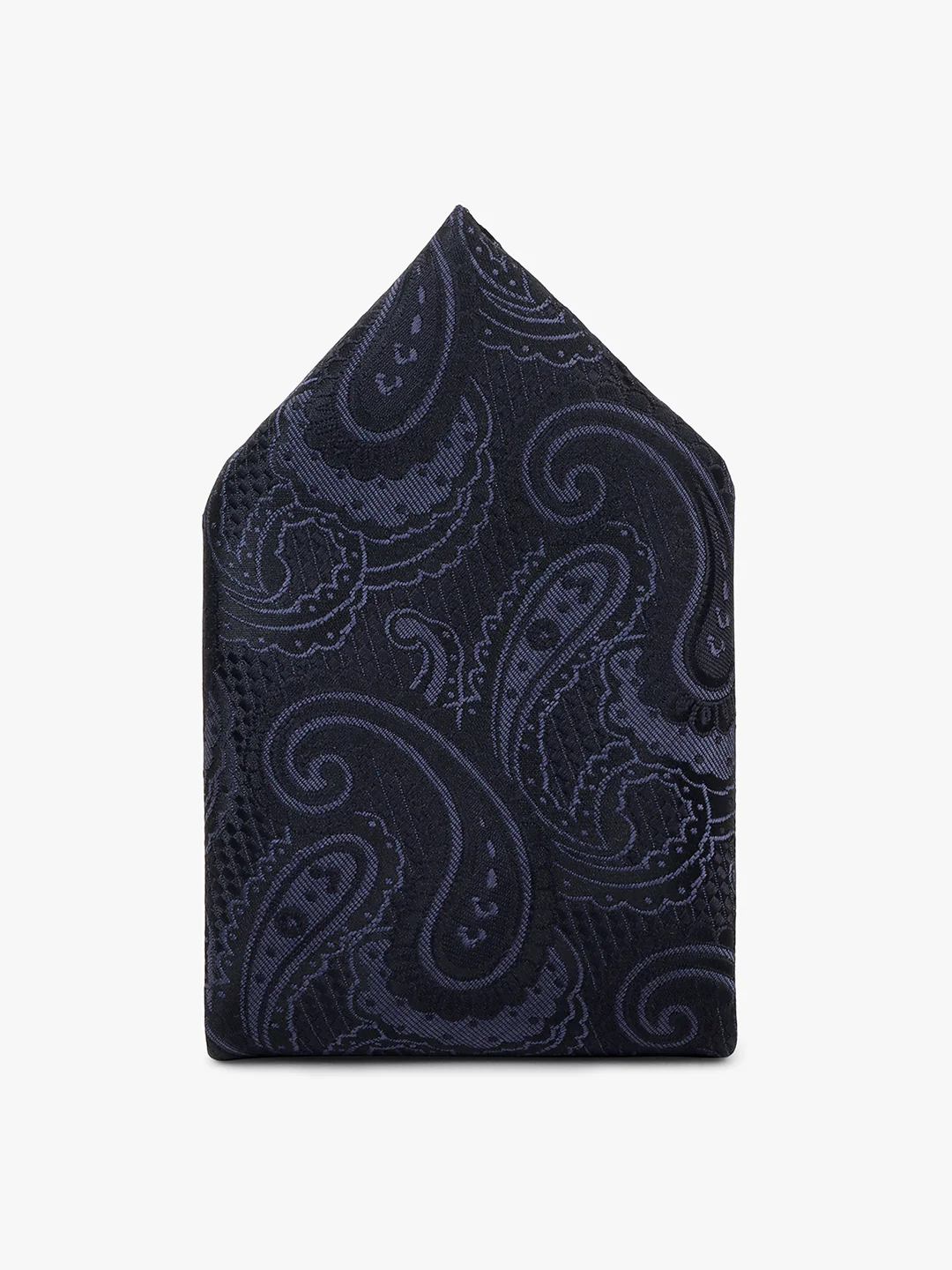 Men Black Printed Tie With Pocket Square and Cufflinks - Image 5