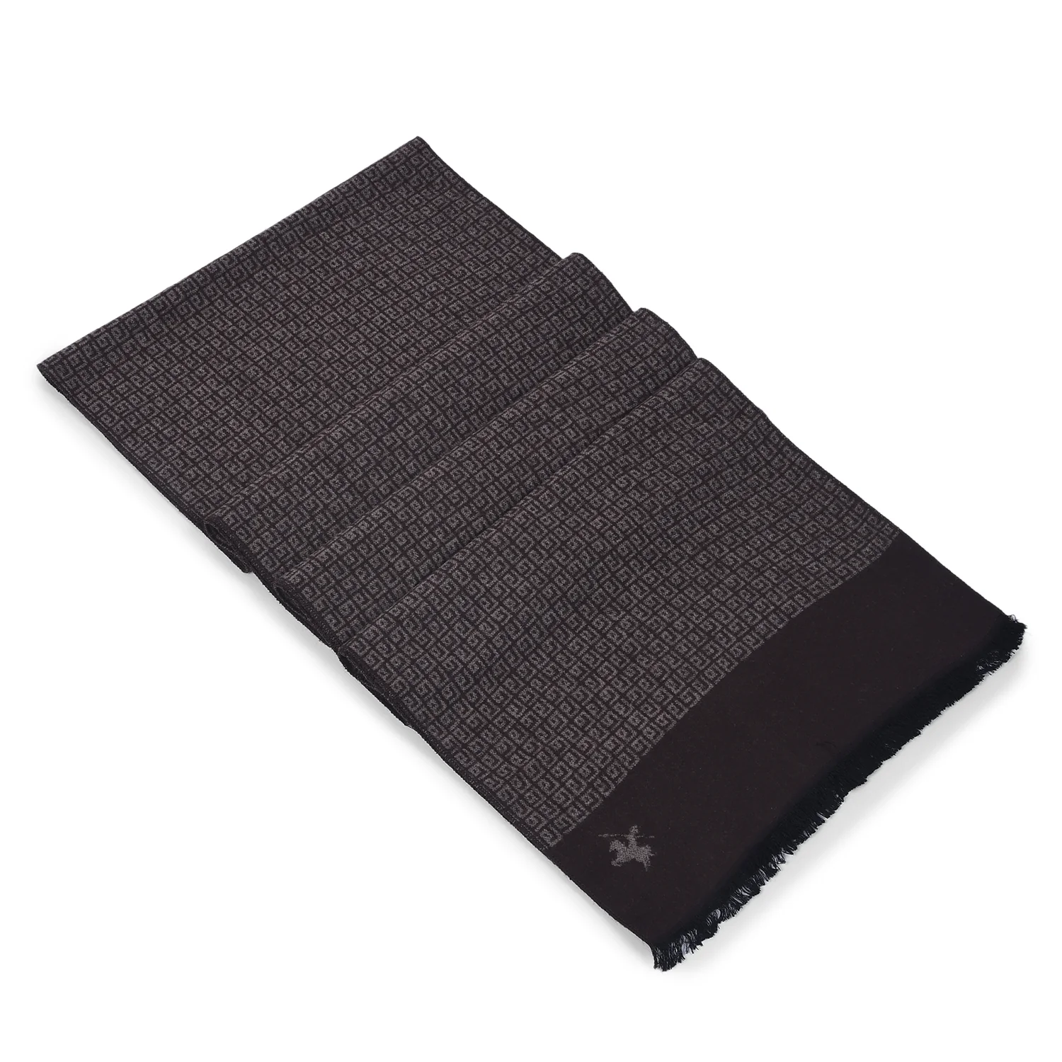 Men Brown Printed Winter Warm Casual Muffler - Image 6