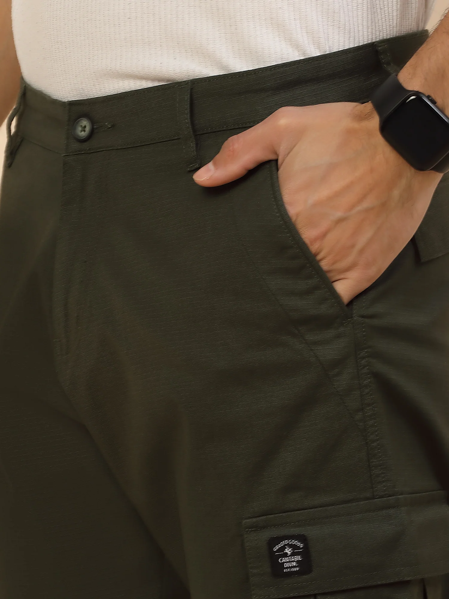 Men Lightweight Cotton Blend Cargo Pants - Straight Fit | Casual & Travel Wear | Cotton Blend - Image 5