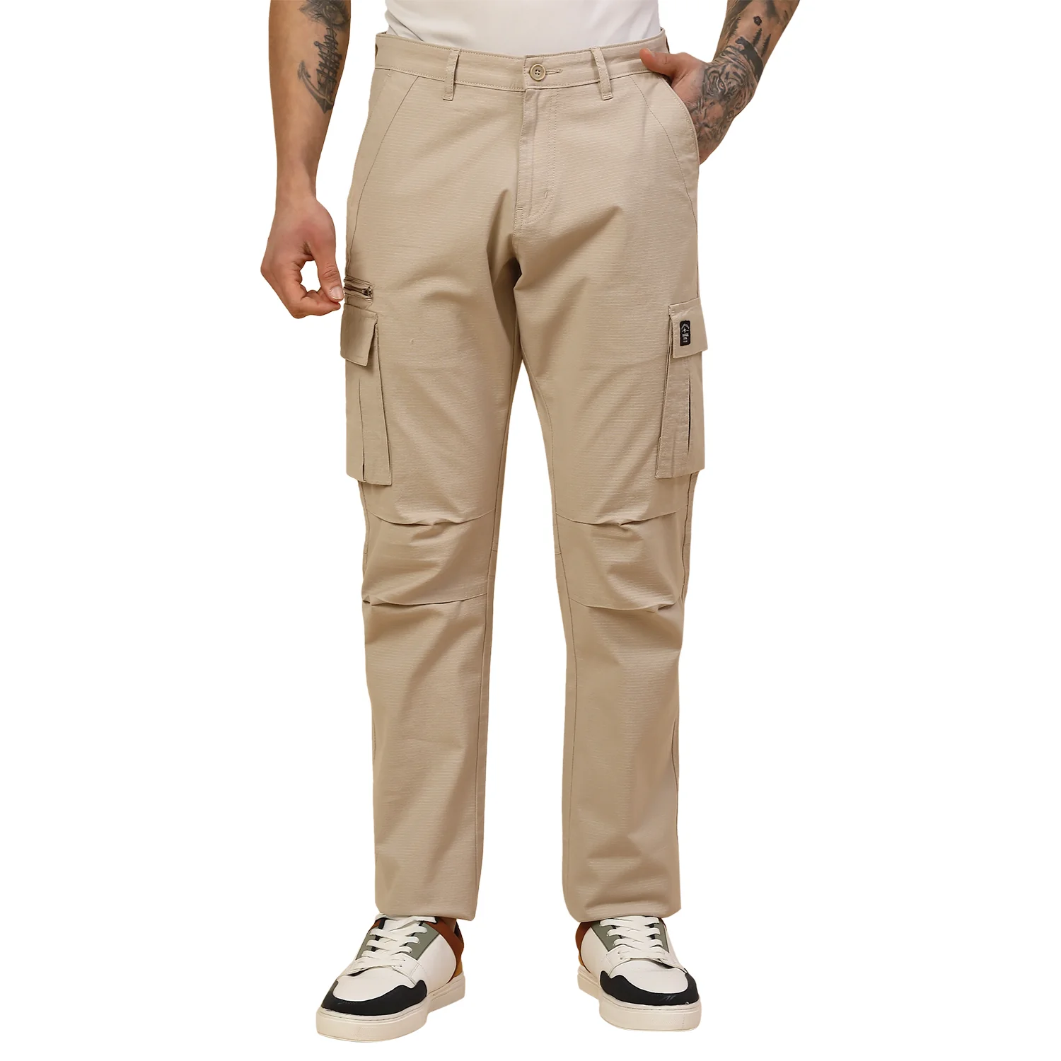 Men Lightweight Cotton Blend Cargo Pants - Straight Fit | Casual & Travel Wear | Cotton Blend - Image 7