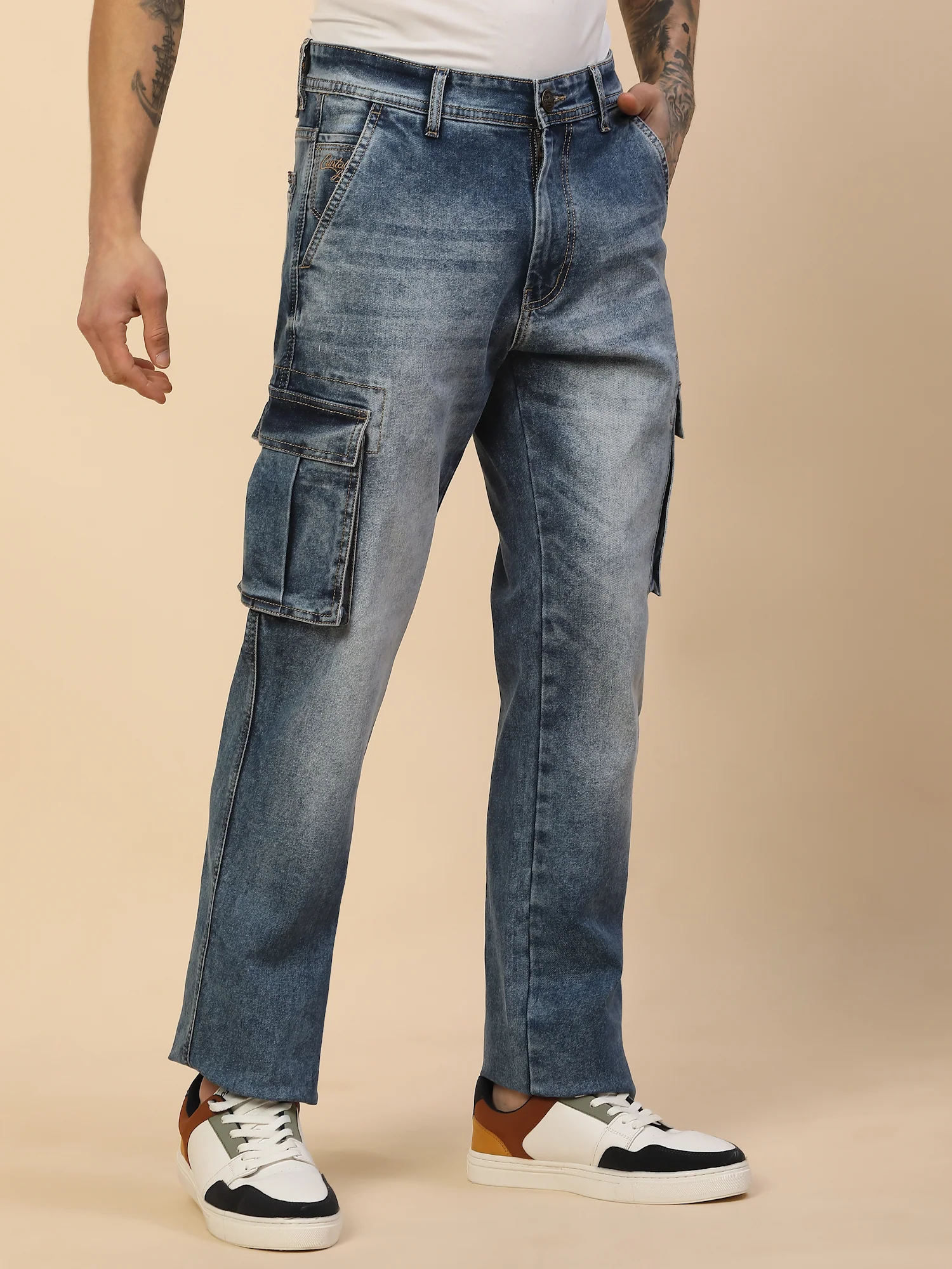 Men Lightweight Polycotton Cargo Pants - Straight Fit | Casual & Travel Wear | Polycotton - Image 4