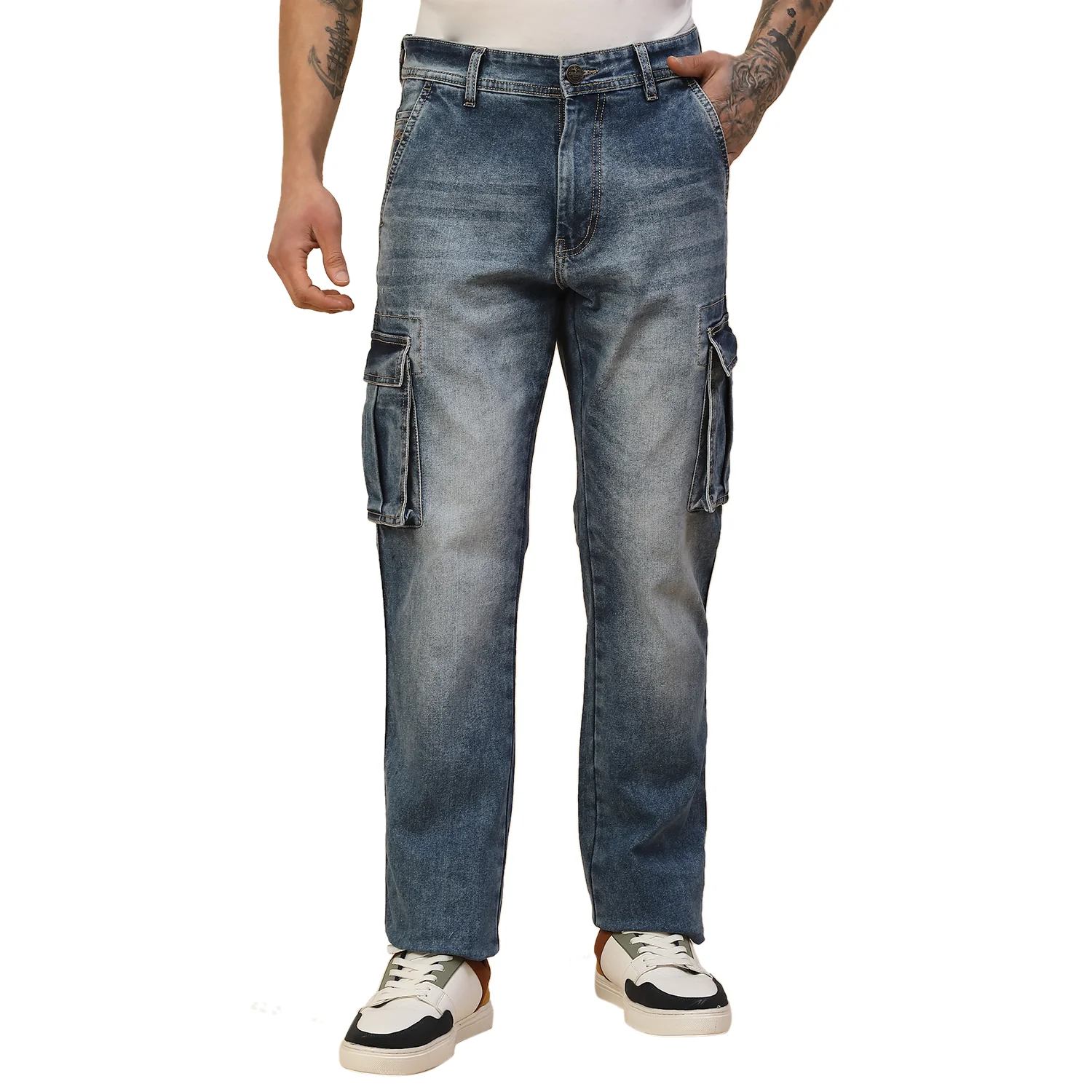 Men Lightweight Polycotton Cargo Pants - Straight Fit | Casual & Travel Wear | Polycotton - Image 7