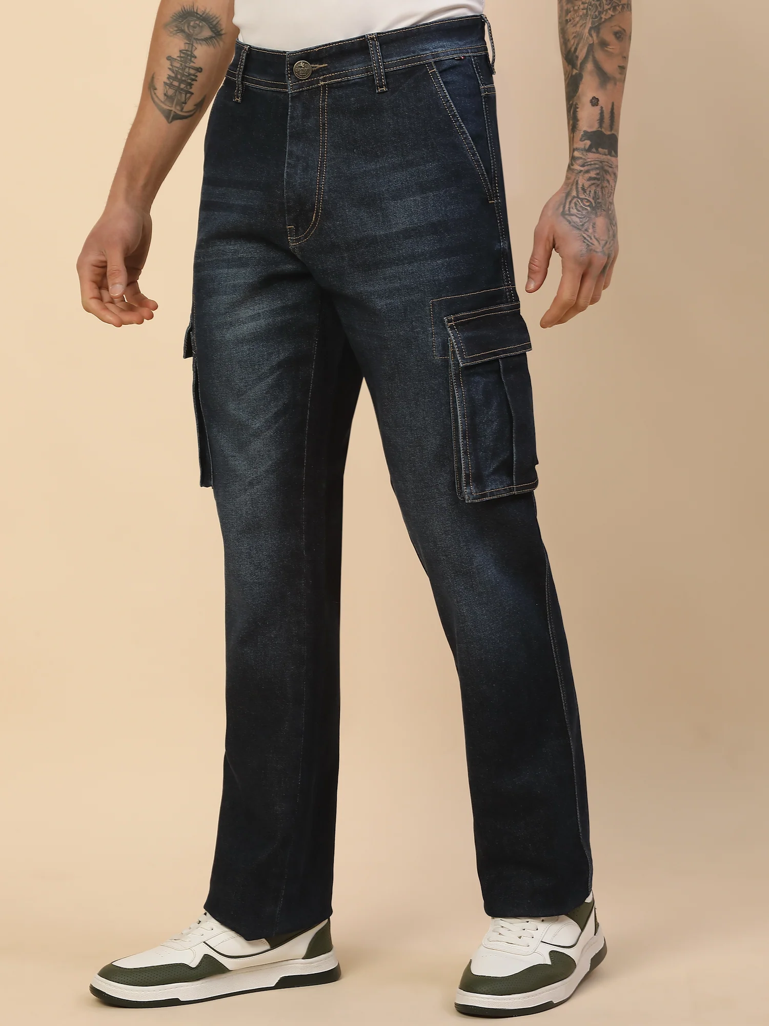 Men Lightweight Polycotton Cargo Pants - Straight Fit | Casual & Travel Wear | Polycotton - Image 3