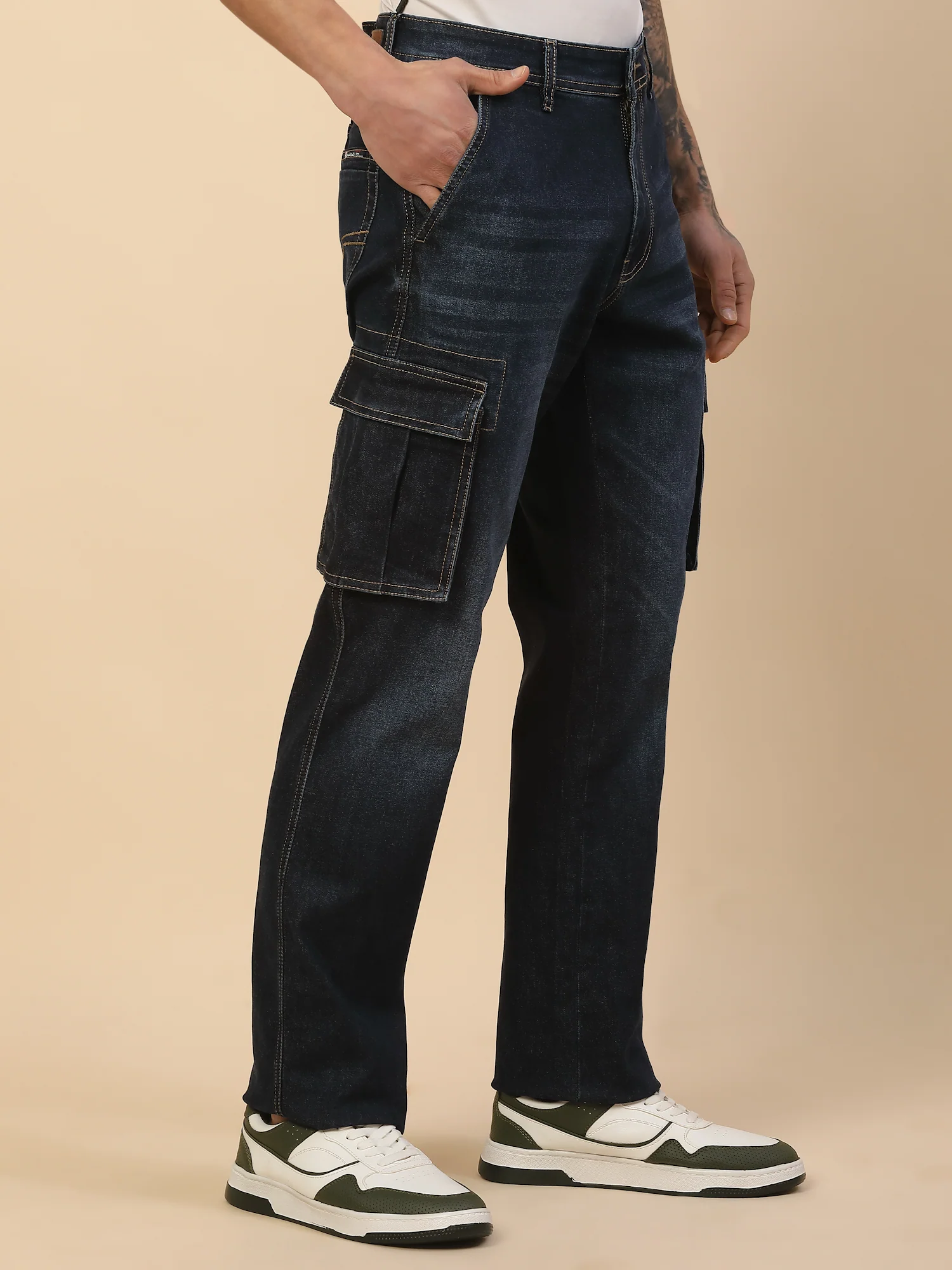 Men Lightweight Polycotton Cargo Pants - Straight Fit | Casual & Travel Wear | Polycotton - Image 4