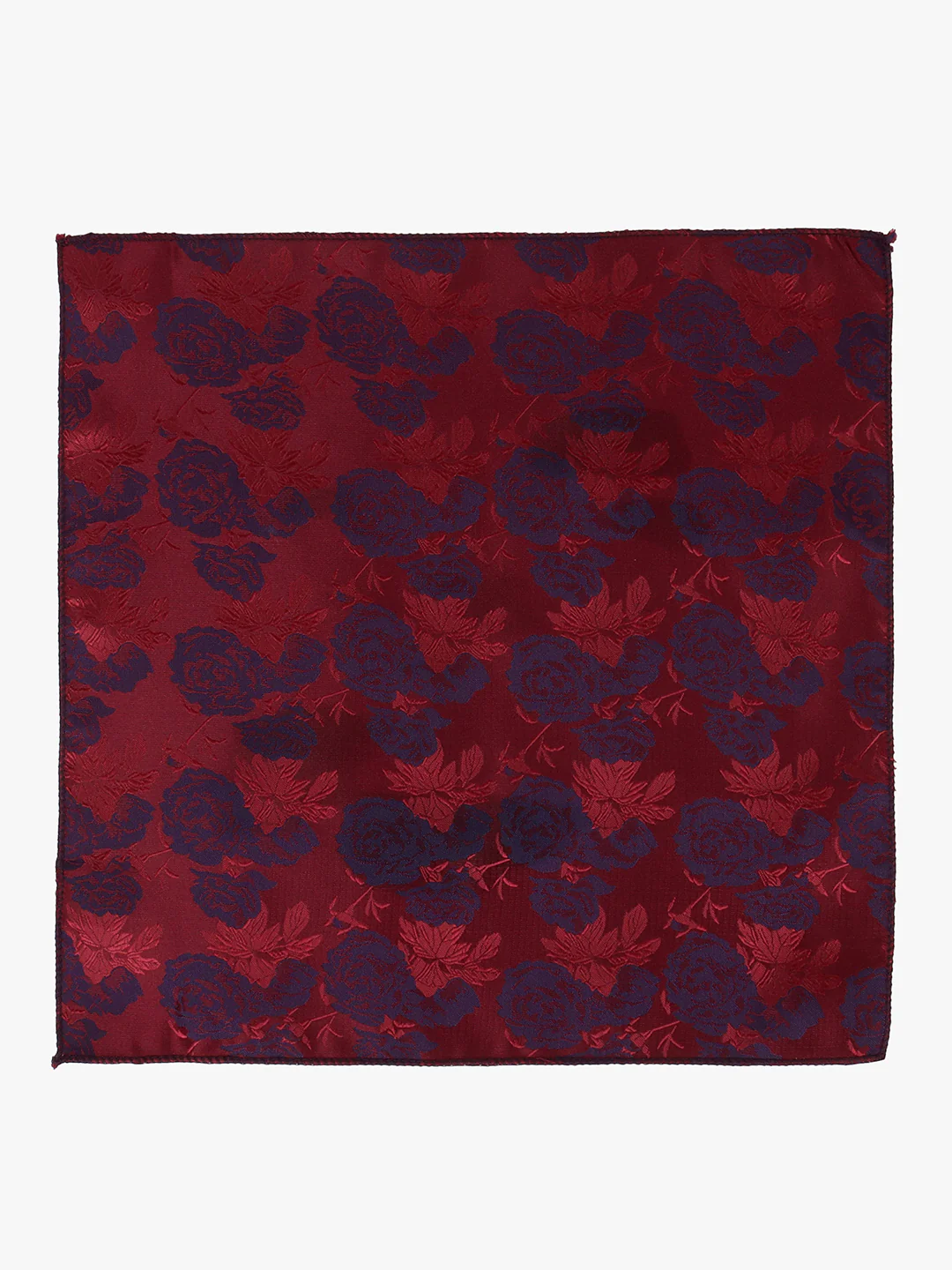 Men Maroon Printed Tie With Pocket Square - Image 5