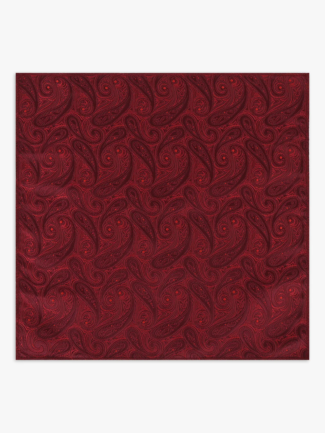 Men Maroon Printed Tie With Pocket Square - Image 5