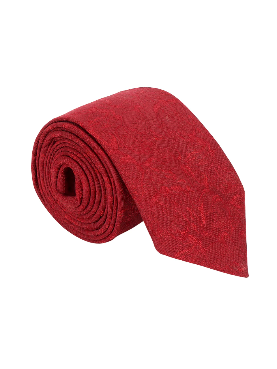 Men Maroon Printed Tie With Pocket Square and Cufflinks - Image 3