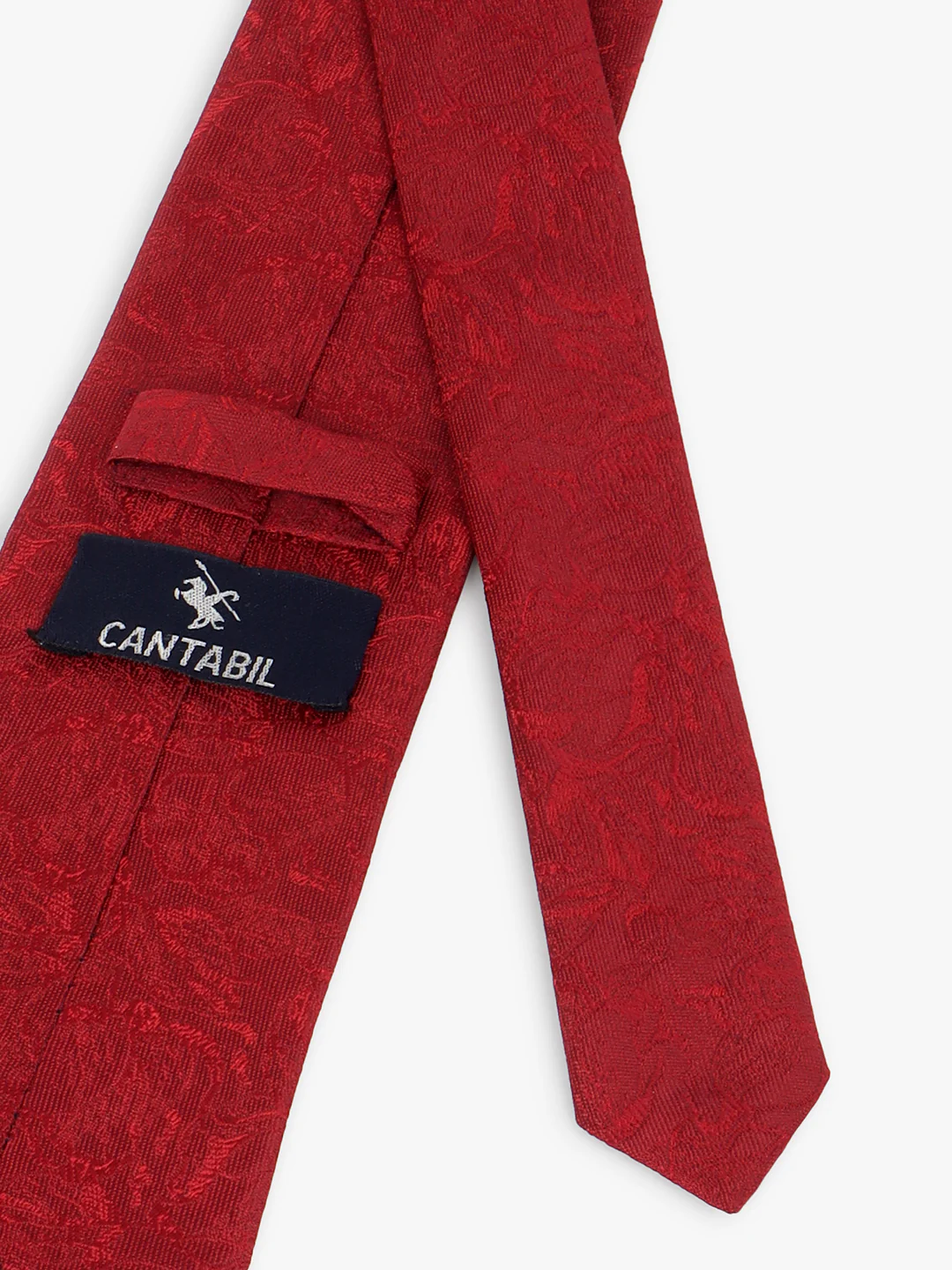 Men Maroon Printed Tie With Pocket Square and Cufflinks - Image 7