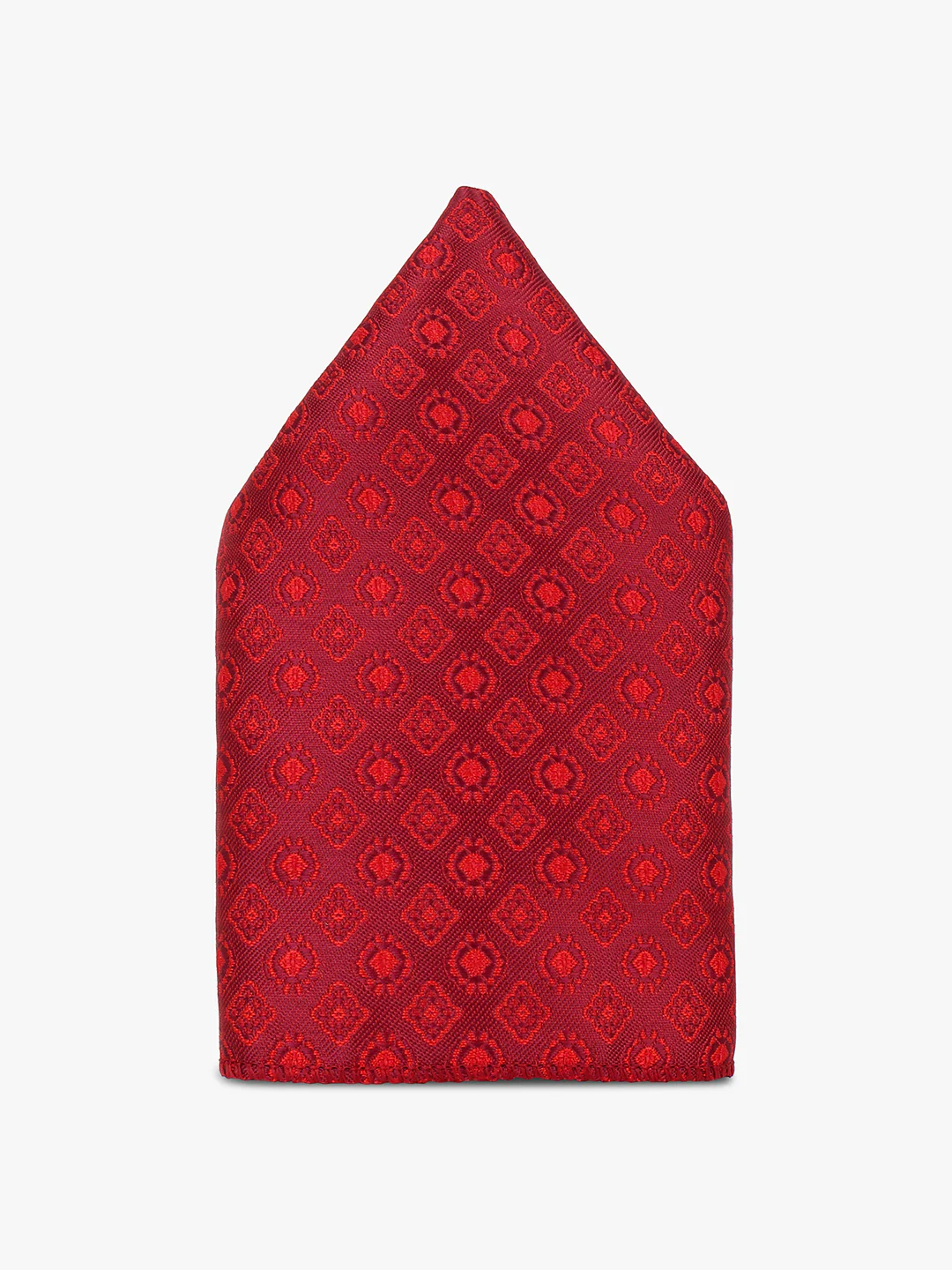 Men Maroon Printed Tie With Pocket Square and Cufflinks - Image 5