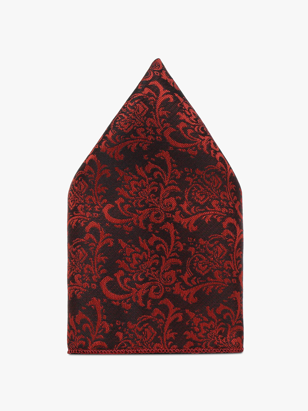 Men Maroon Printed Tie With Pocket Square and Cufflinks - Image 5