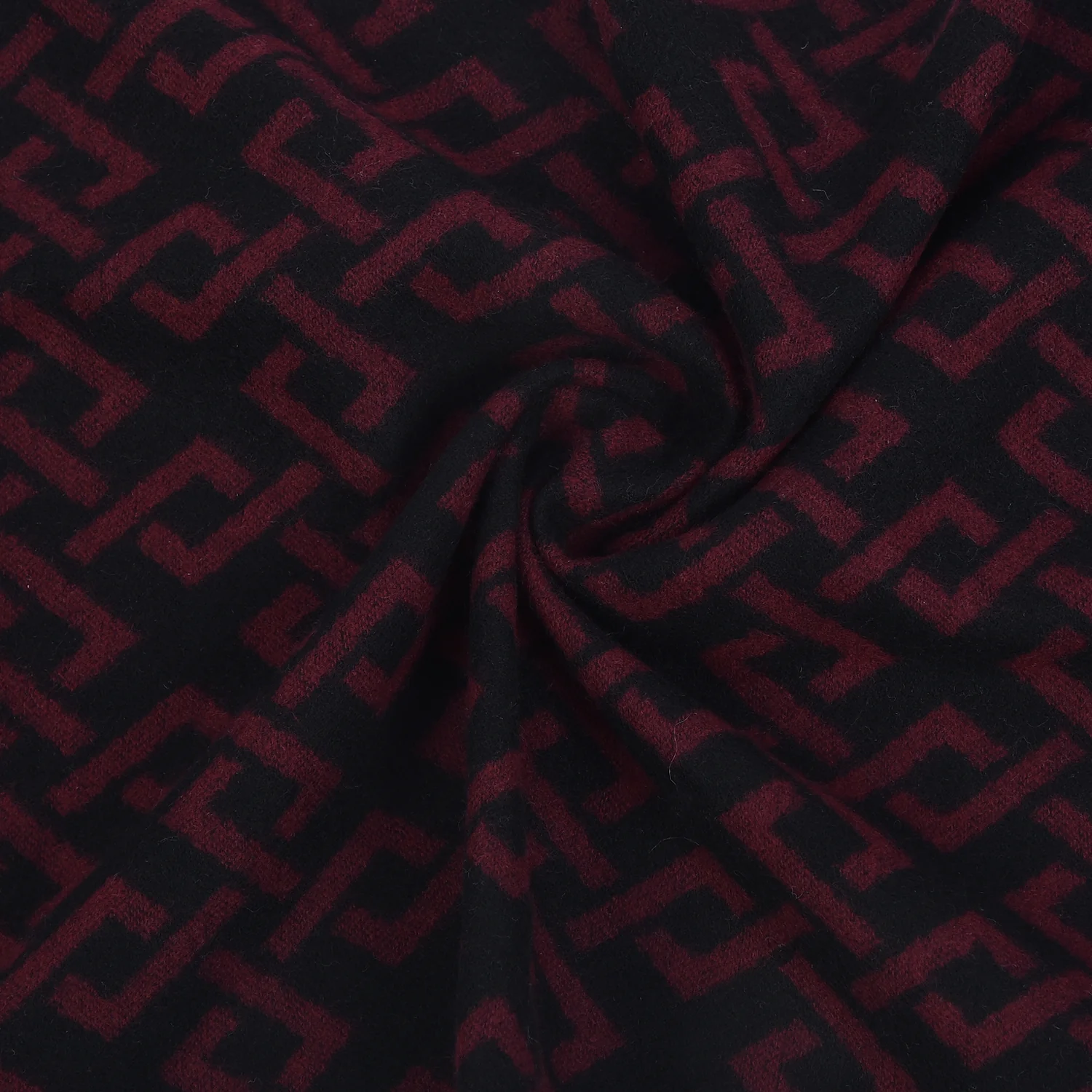 Men Maroon Printed Winter Warm Casual Muffler - Image 7