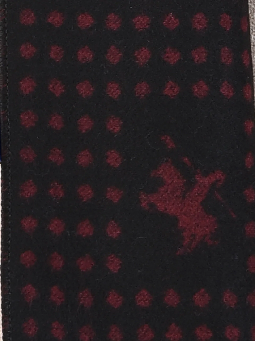 Men Maroon Printed Winter Warm Casual Muffler - Image 3