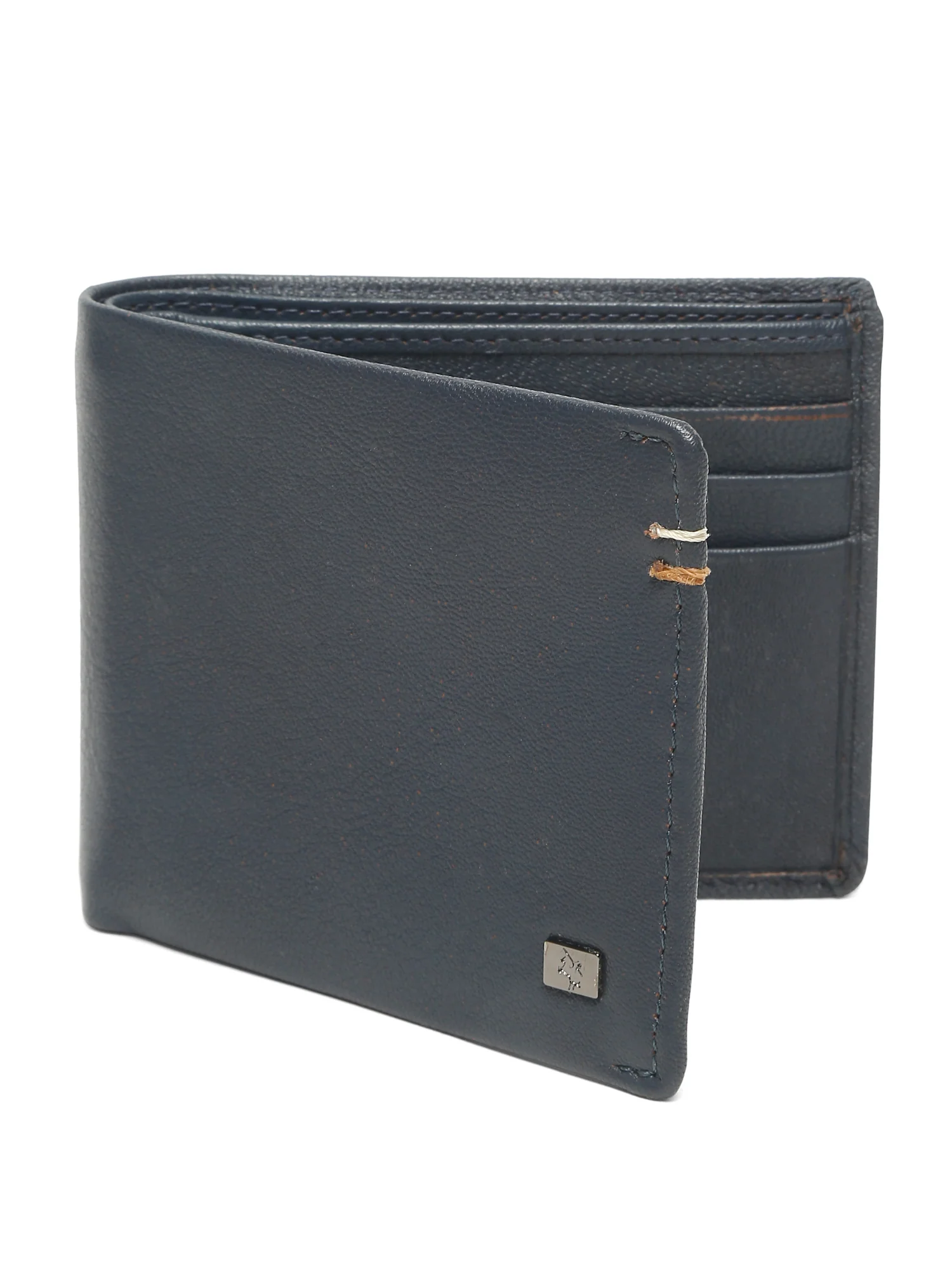 Men Navy Blue Bifold Wallet - Image 5
