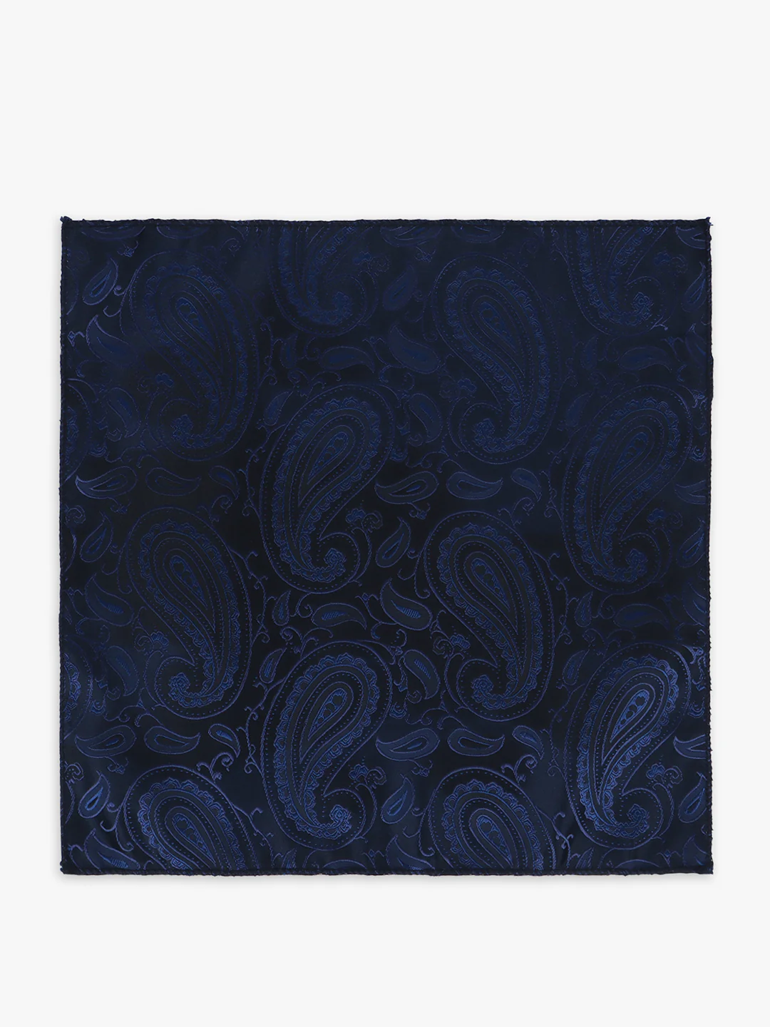 Men Navy Blue Printed Tie With Pocket Square - Image 5