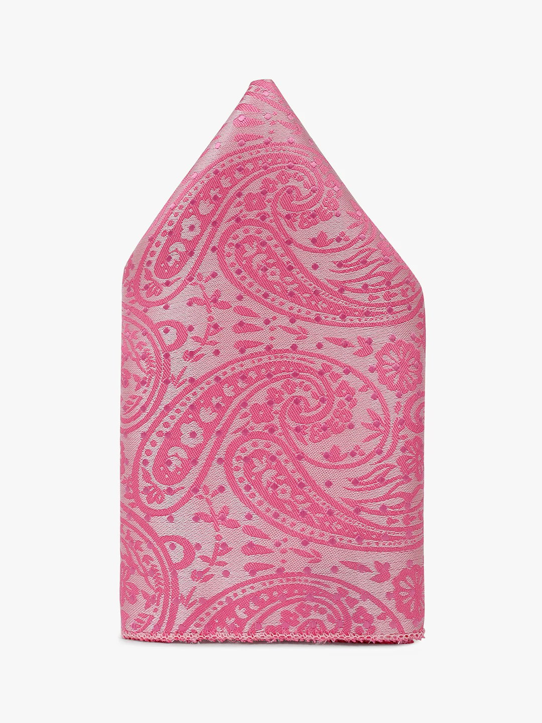 Men Pink Printed Tie With Pocket Square and Cufflinks - Image 5
