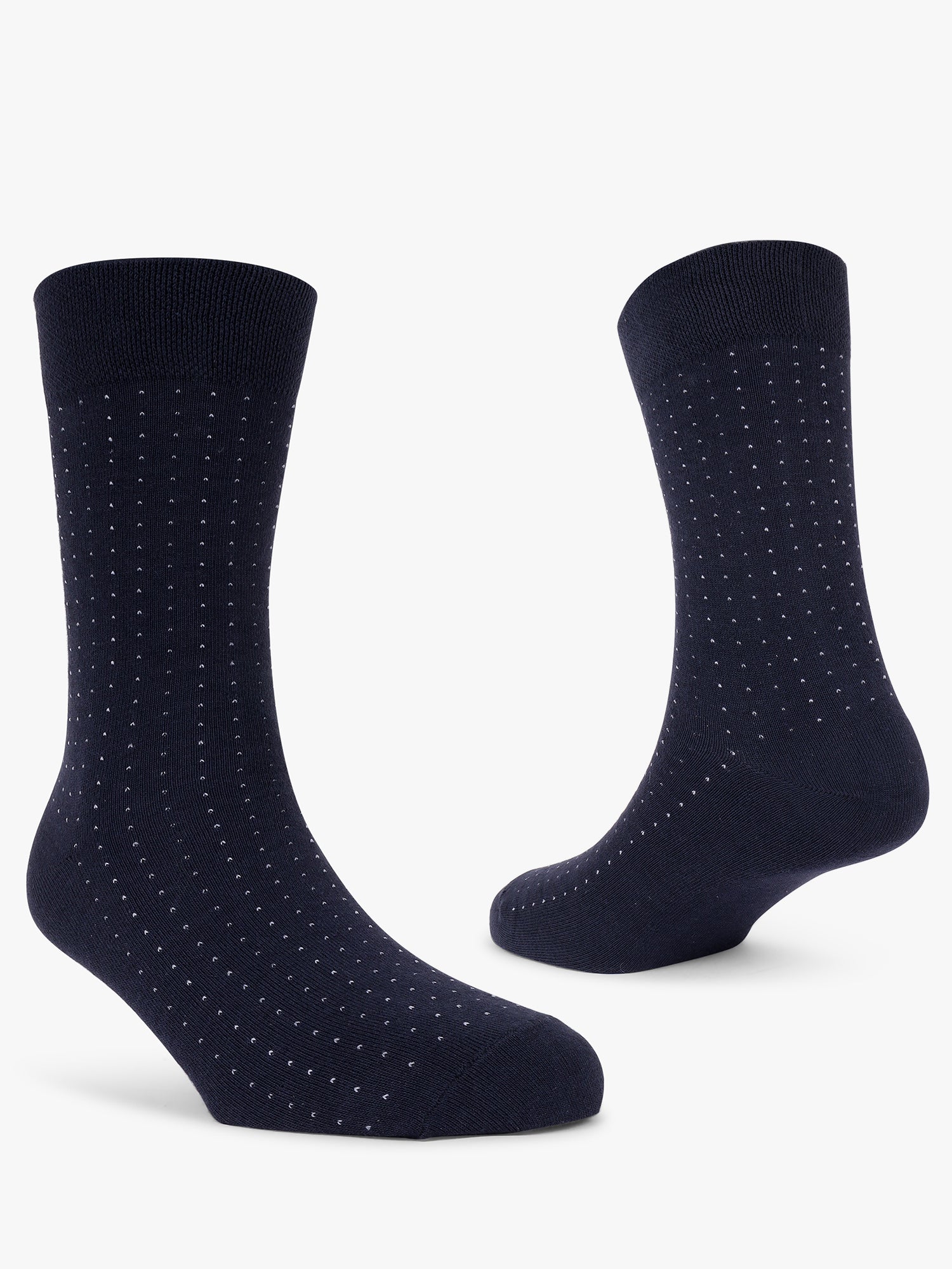 Men Printed Cotton Blend Socks Navy Blue Pack of 5 Socks - Image 2