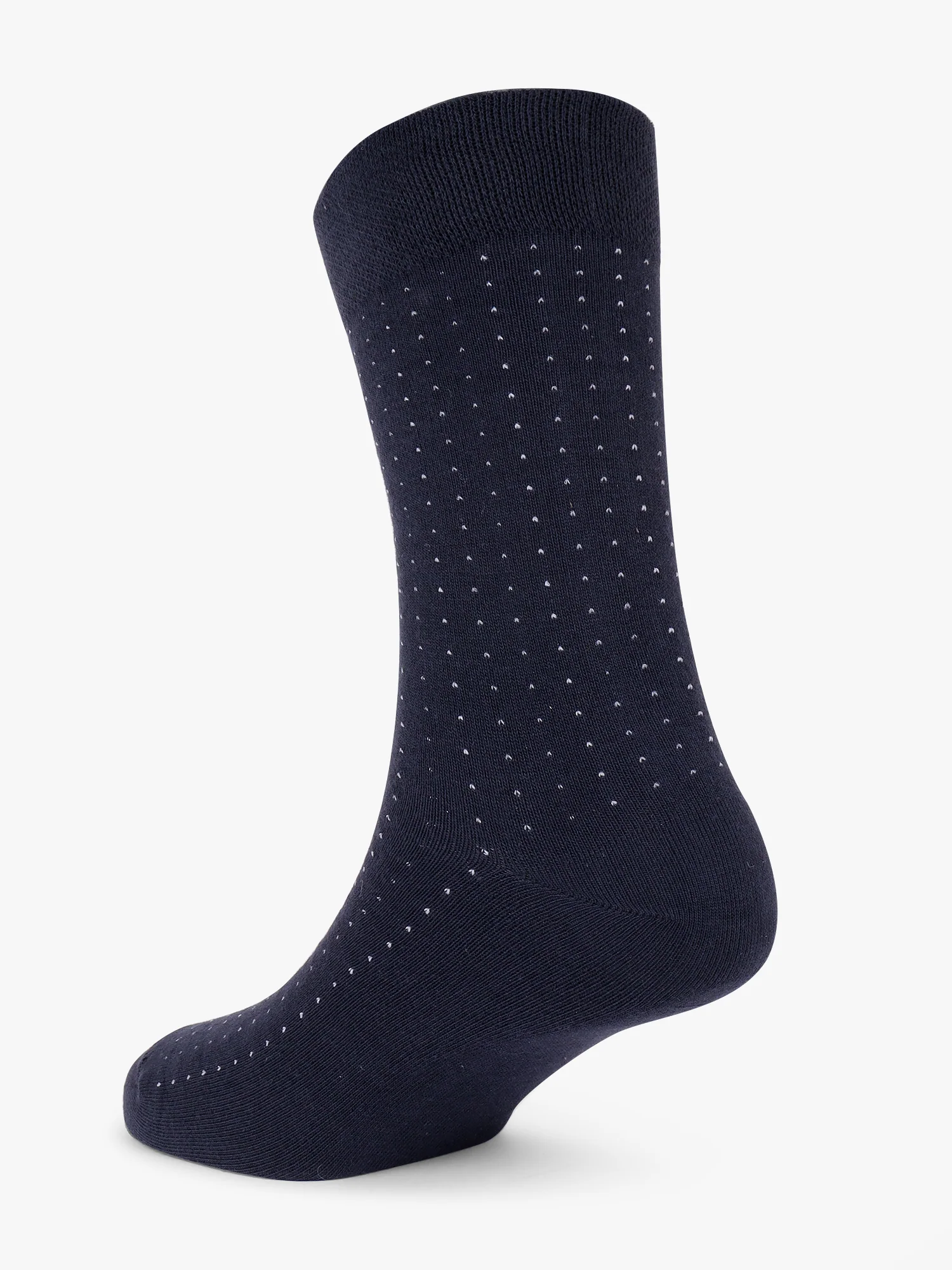 Men Printed Cotton Blend Socks Navy Blue Pack of 5 Socks - Image 7