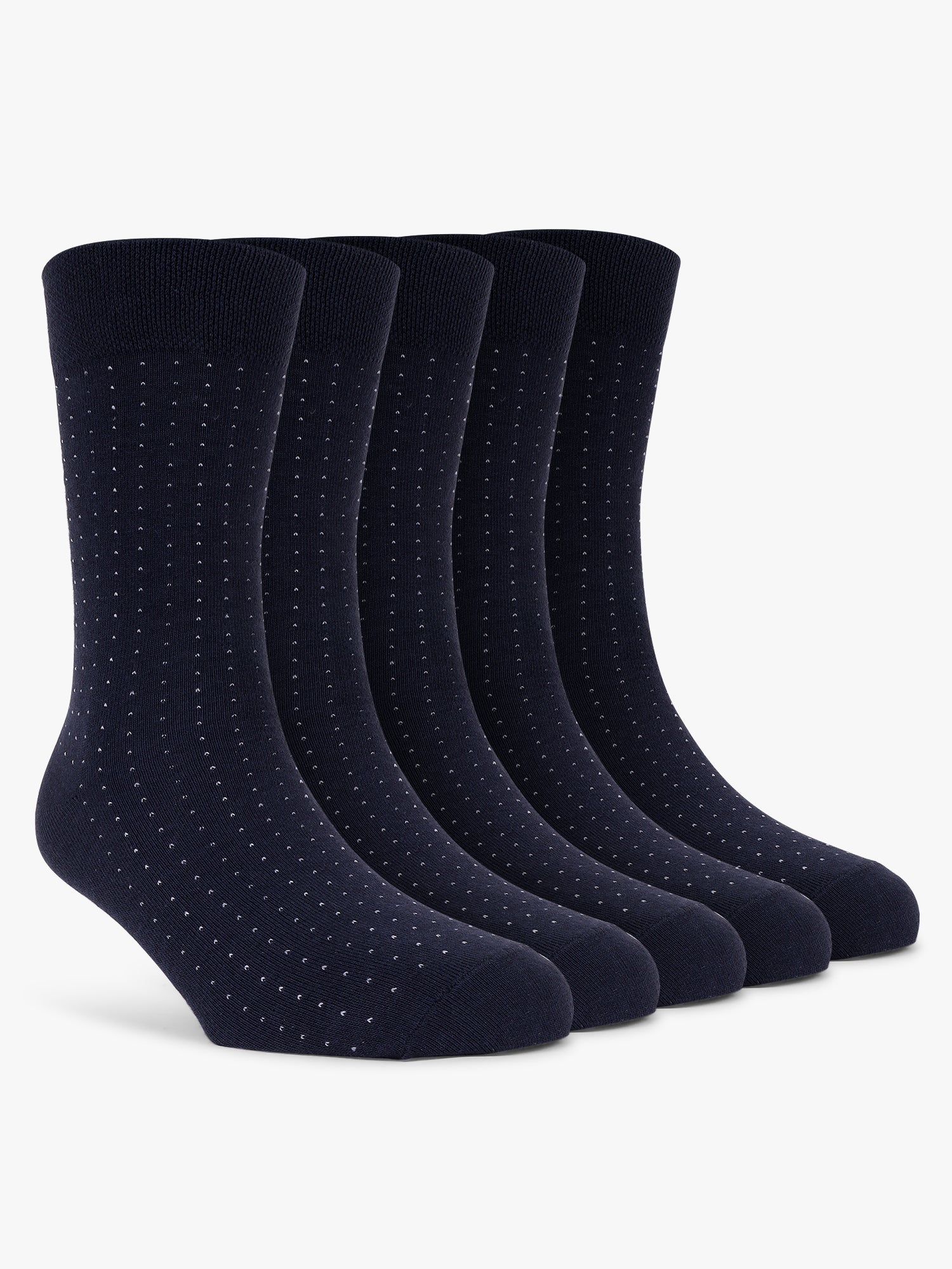 Men Printed Cotton Blend Socks Navy Blue Pack of 5 Socks - Image 8