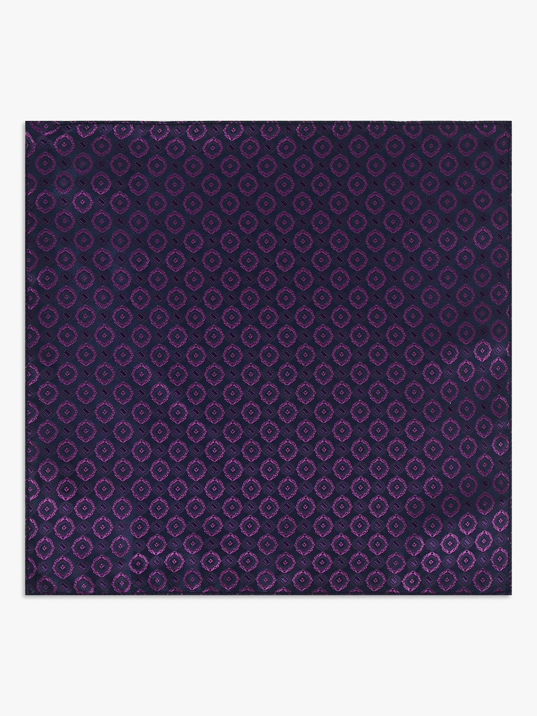Men Purple Printed Tie With Pocket Square - Image 5