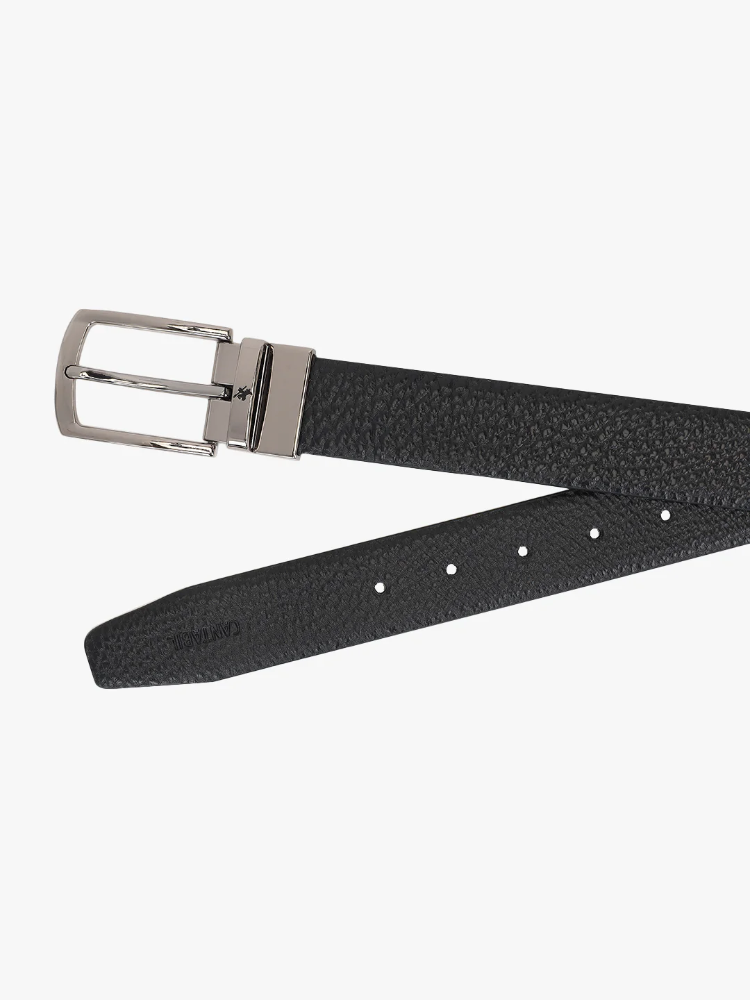 Men's Animal Print Black Brown Reversible Formal Belt - Image 3