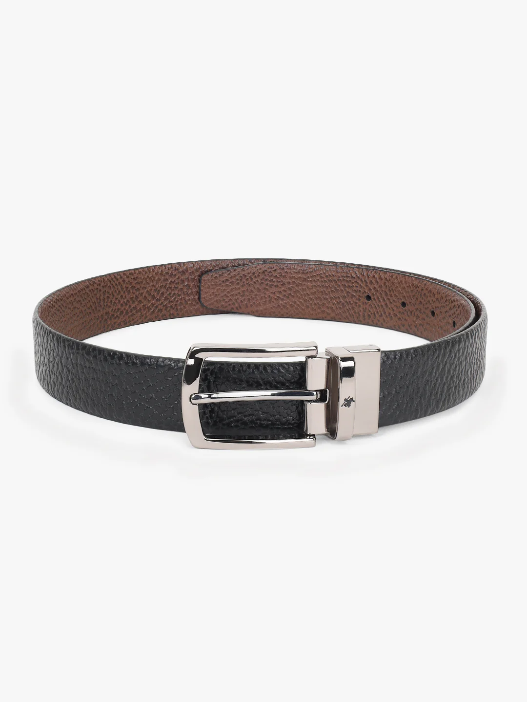 Men's Animal Print Black Brown Reversible Formal Belt - Image 5