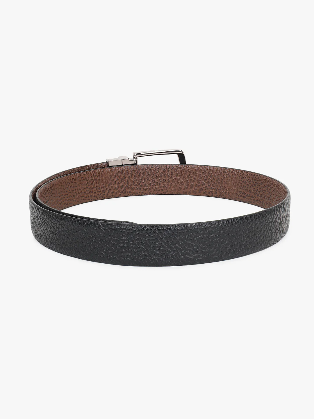 Men's Animal Print Black Brown Reversible Formal Belt - Image 6