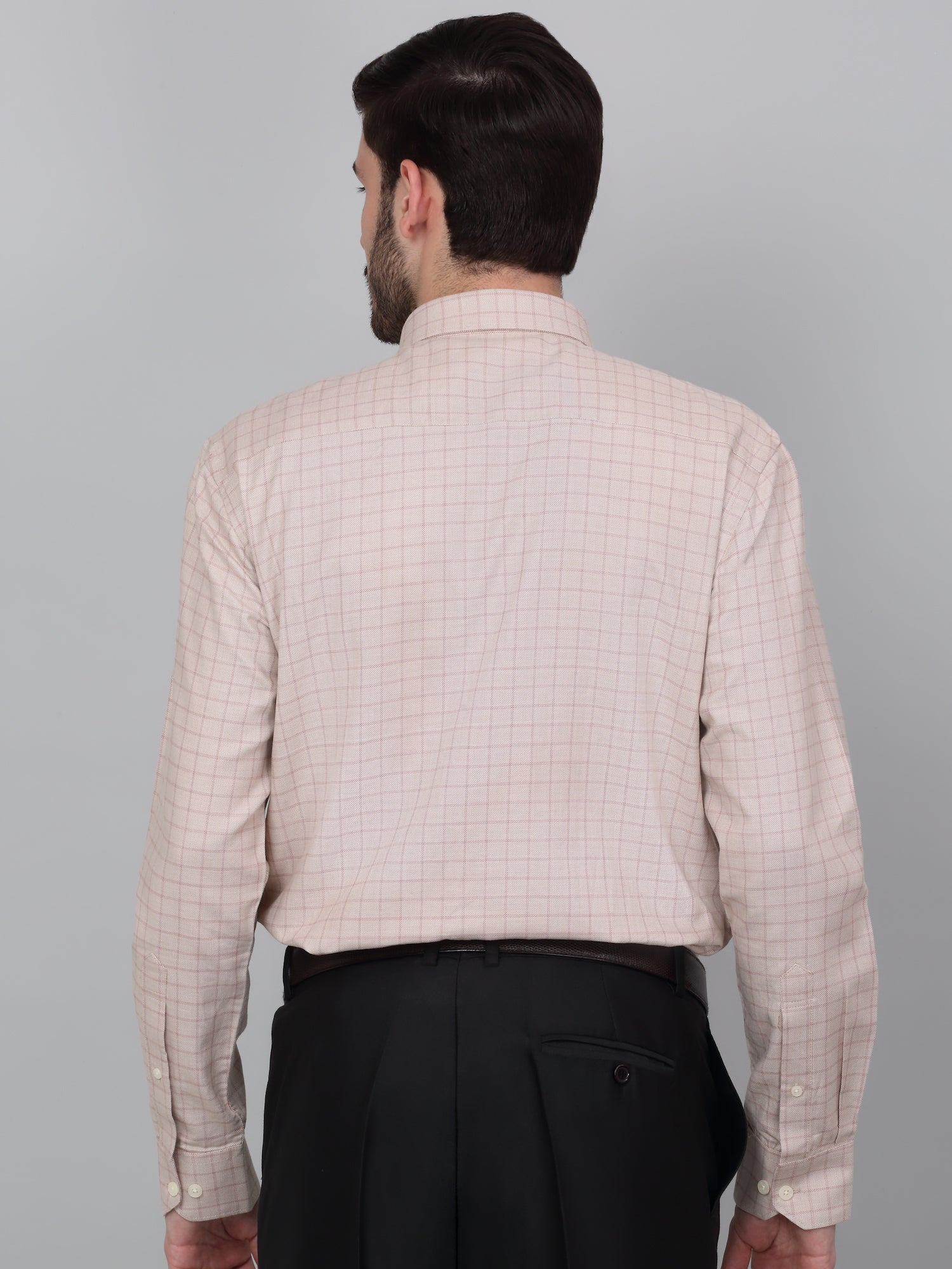 Formal Shirt for Men l Breathable & Soft with Color Fastness Regular Fit Spread Collar Neck Cotton Fabric Checkered Pattern - Image 2