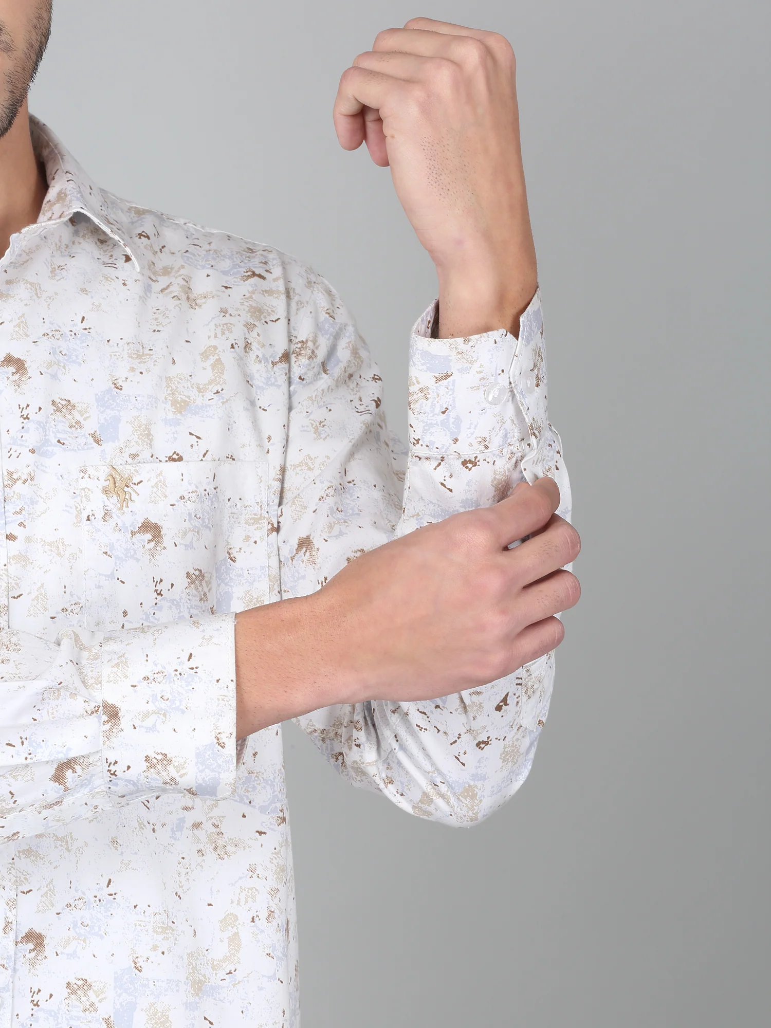 Casual Shirt for Men | Breathable & Soft with Color Fastness Regular Fit Spread Collar Neck Cotton Fabric Checkered Pattern - Image 3