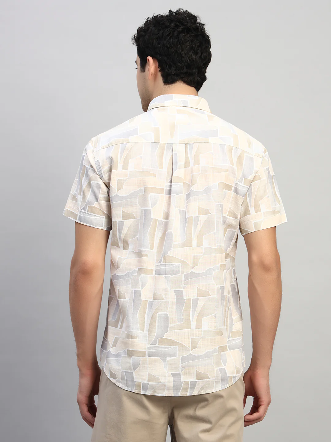 Casual Shirt for Men | Breathable & Soft with Color Fastness Regular Fit Spread Collar Neck Cotton Fabric Printed Pattern - Image 2