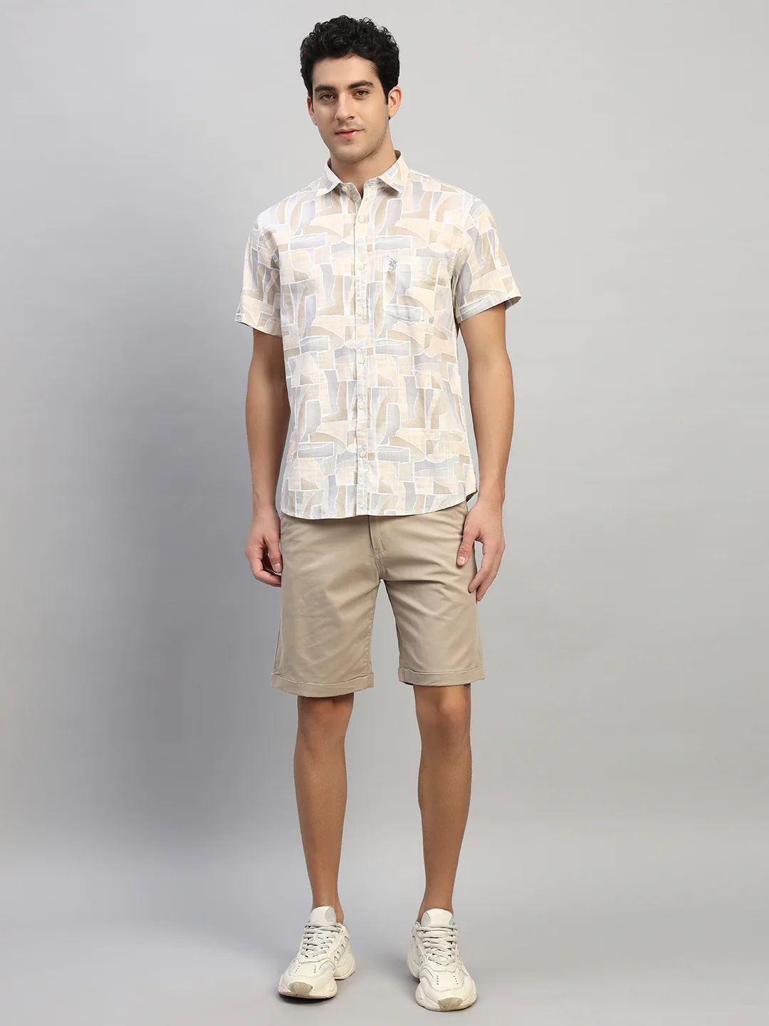 Casual Shirt for Men | Breathable & Soft with Color Fastness Regular Fit Spread Collar Neck Cotton Fabric Printed Pattern - Image 7