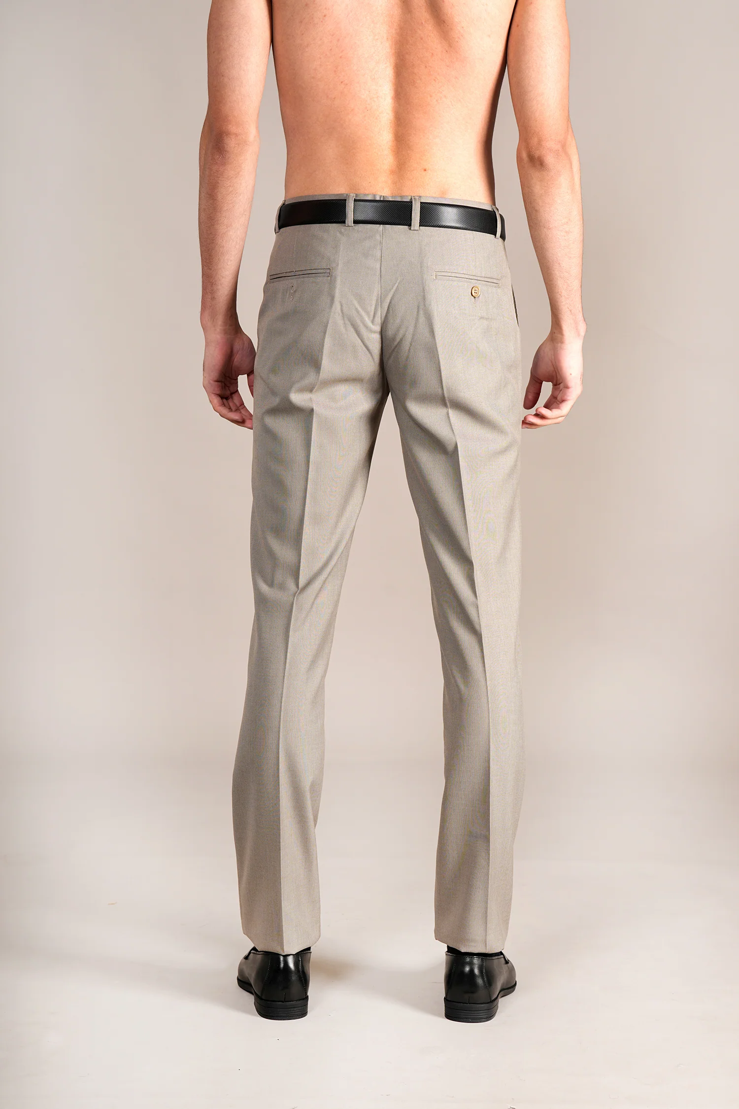 Formal Trouser for Men | Breathable & Soft with Color Fastness Regular Fit Poly Viscose Fabric Self Design Pattern Hook & Eye Closure - Image 5