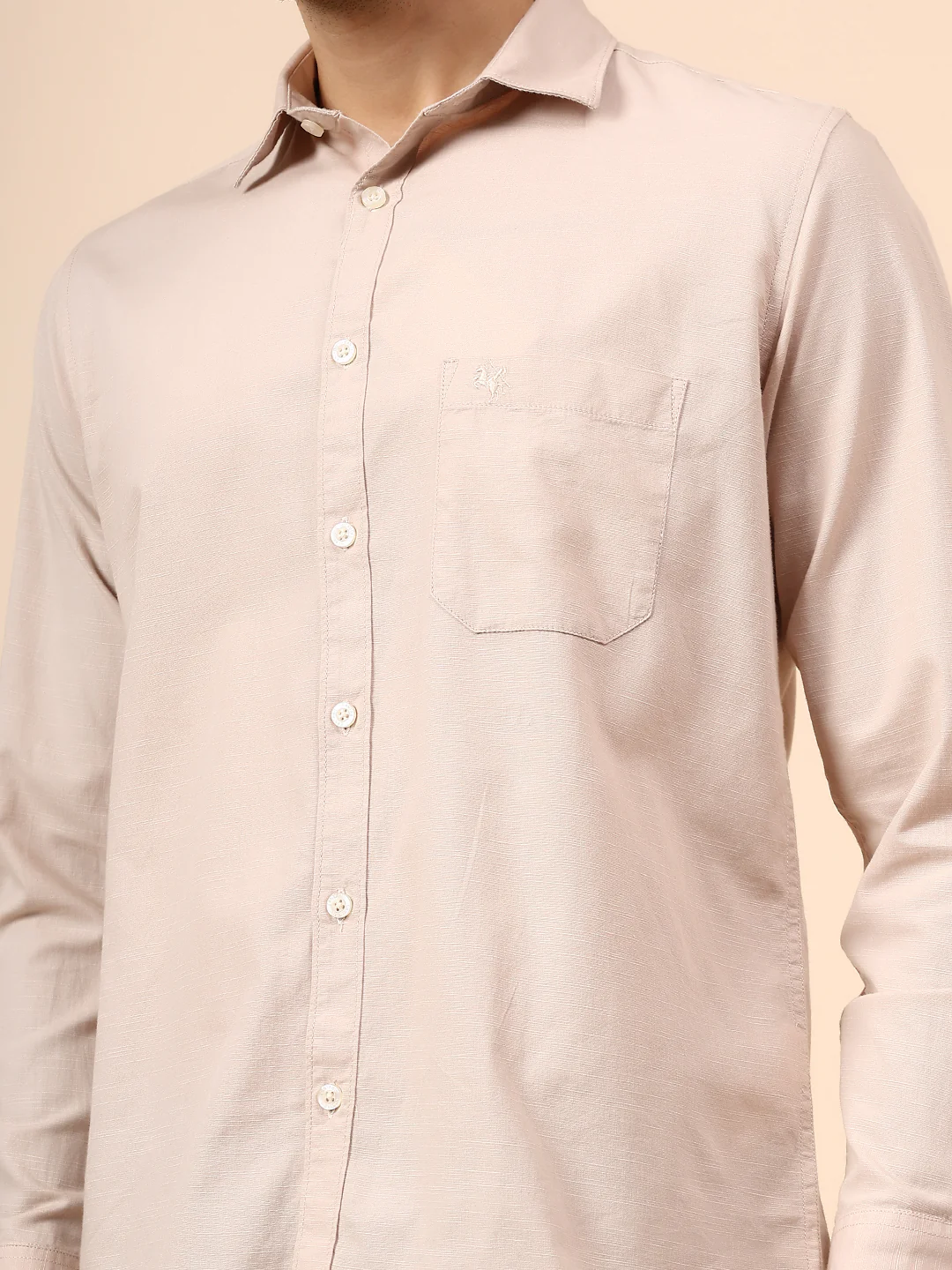 Casual Shirt for Men | Breathable & Soft with Color Fastness Regular Fit Spread Collar Neck Cotton Fabric Solid Pattern - Image 6