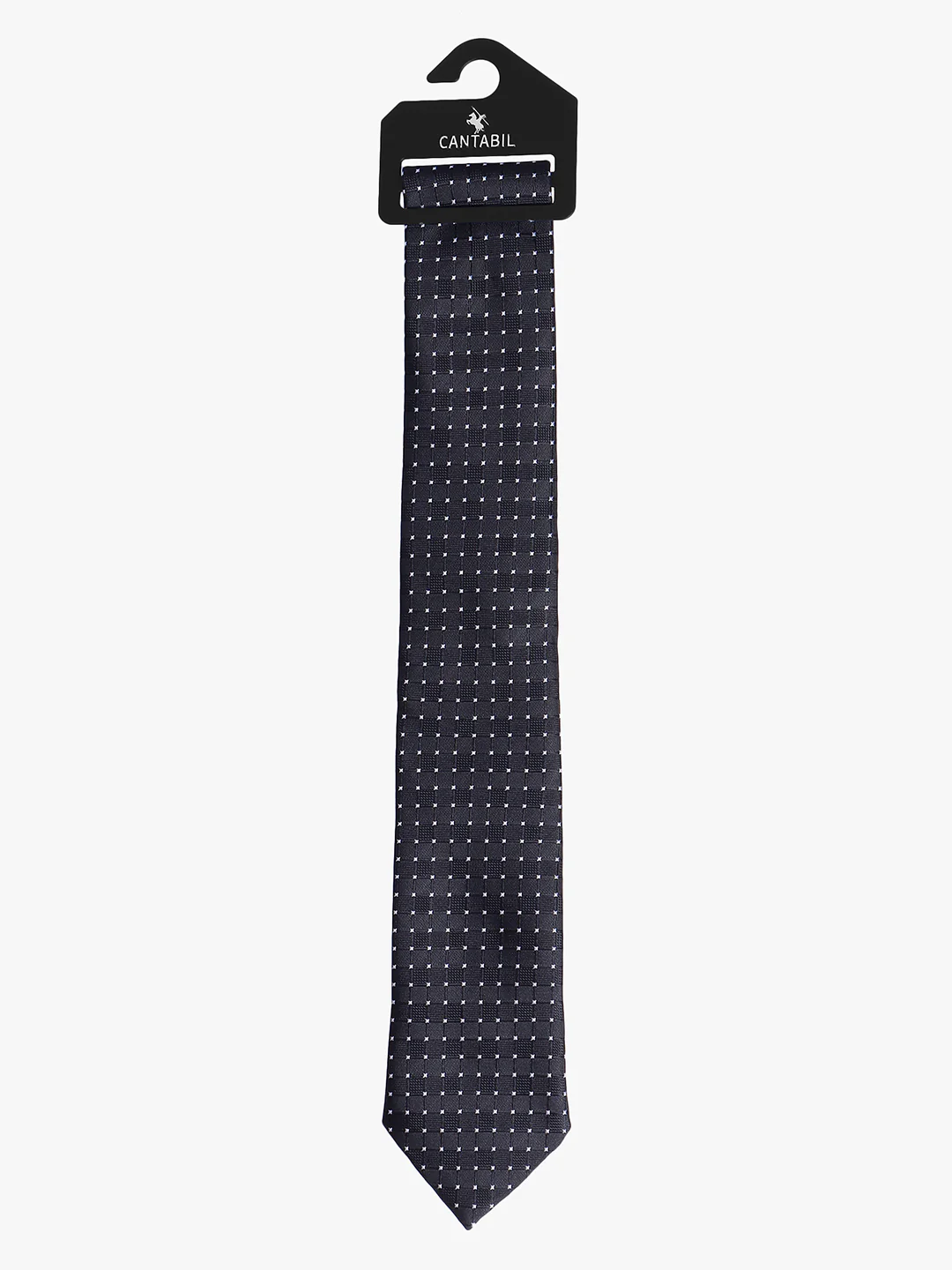 Men's Black Dotted Printed Broad Tie - Image 2