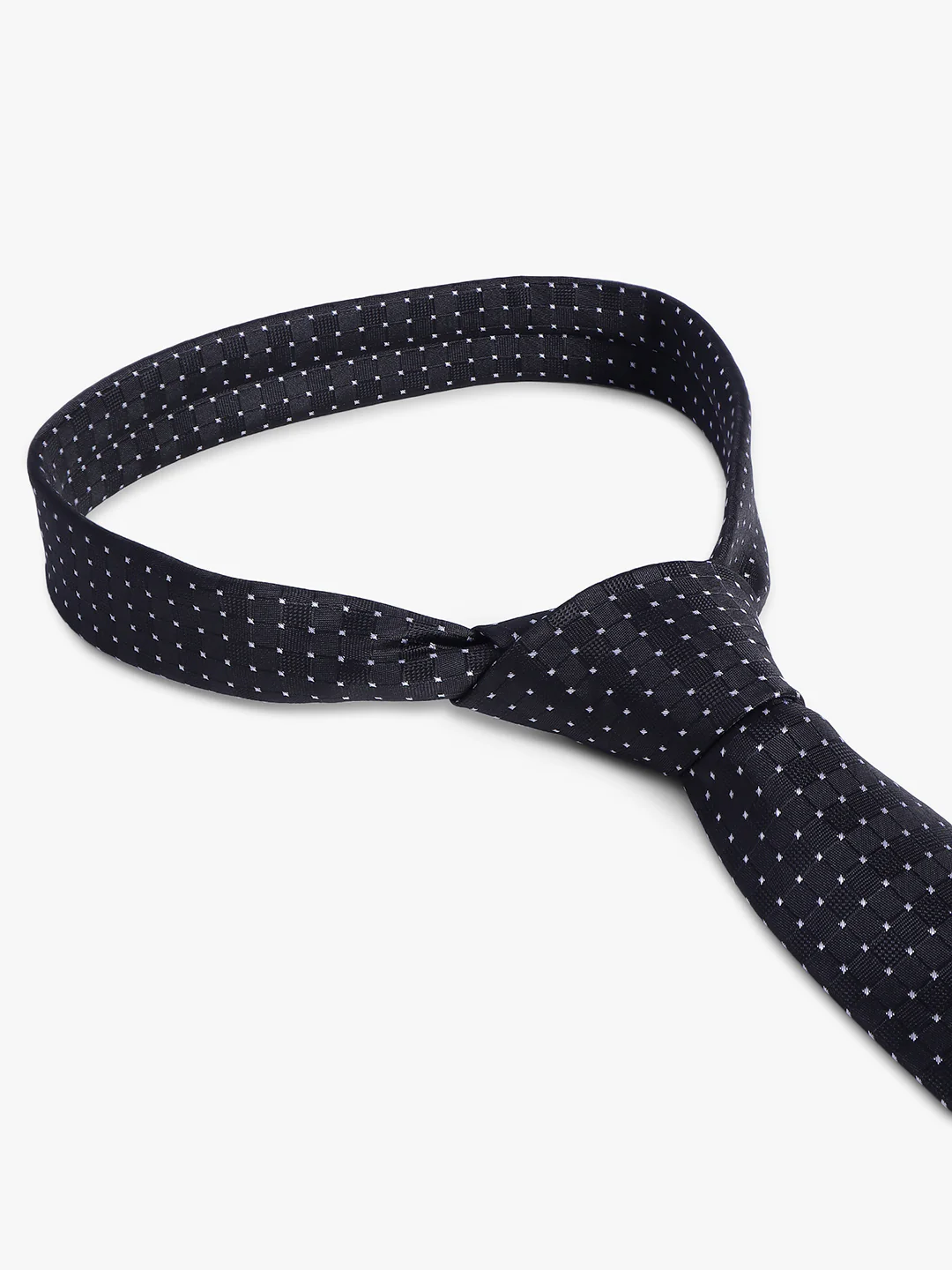 Men's Black Dotted Printed Broad Tie - Image 6