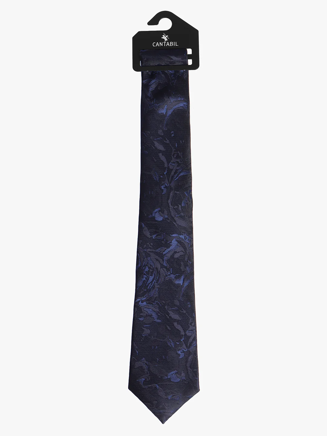 Men's Black Floral Printed Broad Tie - Image 2