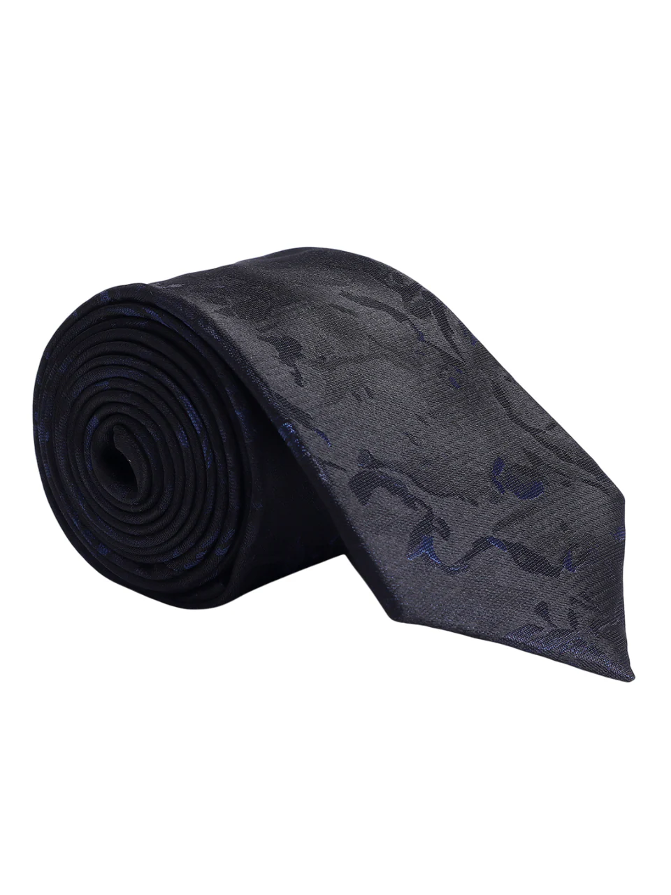 Men's Black Floral Printed Broad Tie - Image 5