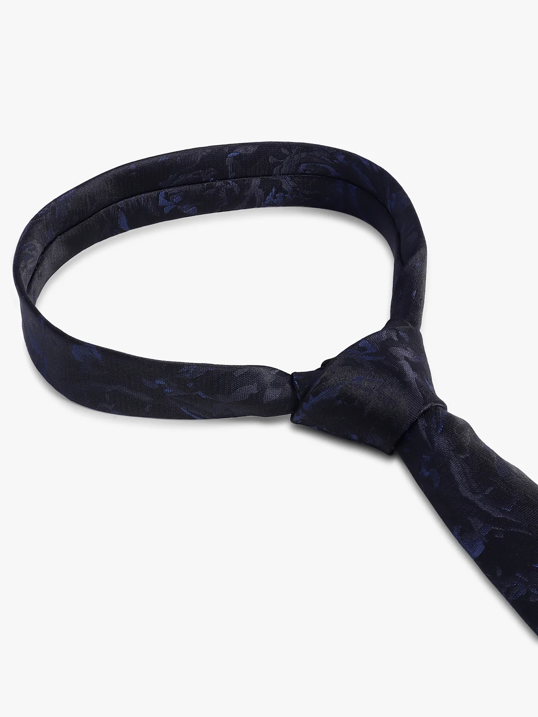 Men's Black Floral Printed Broad Tie - Image 6