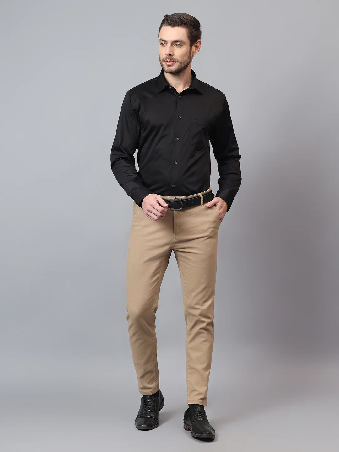 Formal Shirt for Men l Breathable & Soft with Color Fastness Regular Fit Spread Collar Neck Cotton Fabric Solid Pattern - Image 2