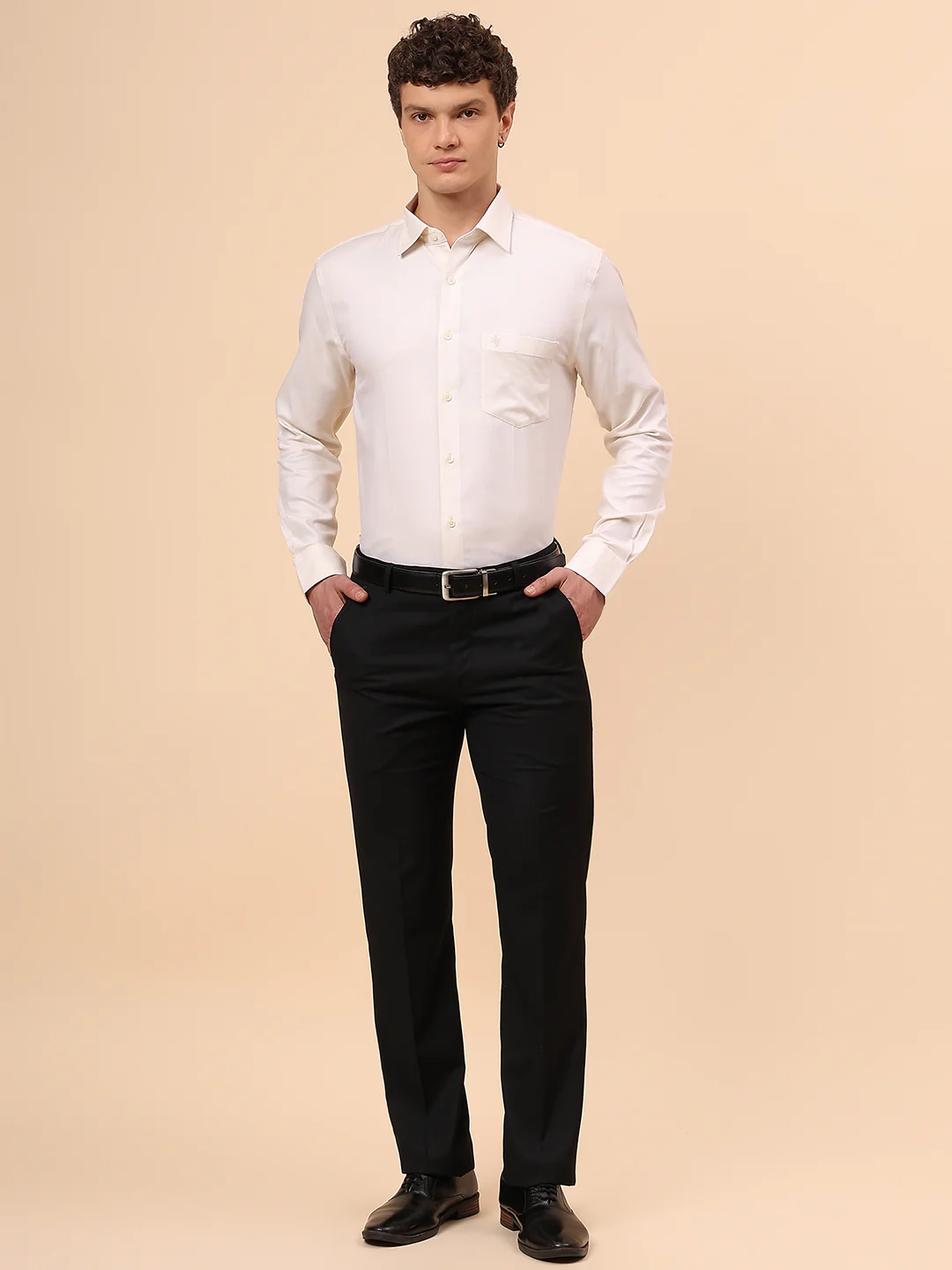 Formal Trouser for Men | Breathable & Soft with Color Fastness Regular Fit Terry Rayon Fabric Solid Pattern Hook & Eye Closure - Image 2