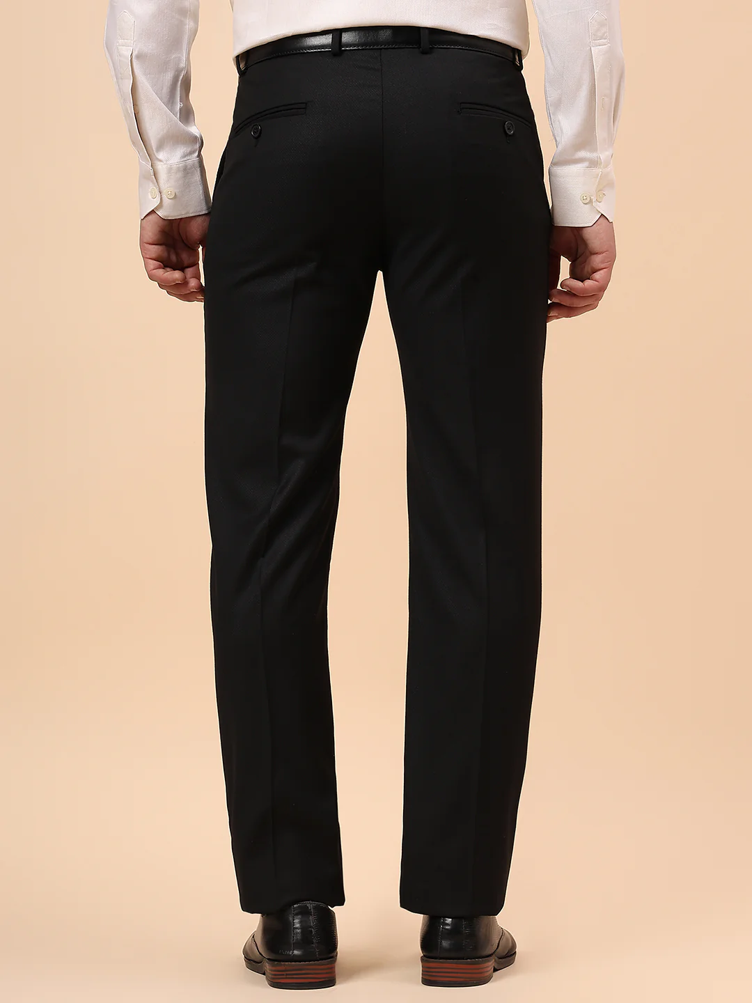 Formal Trouser for Men | Breathable & Soft with Color Fastness Regular Fit Terry Rayon Fabric Solid Pattern Hook & Eye Closure - Image 7