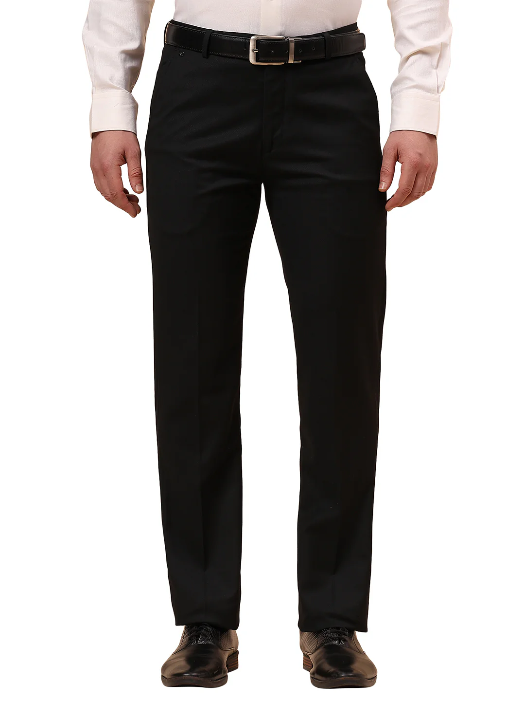 Formal Trouser for Men | Breathable & Soft with Color Fastness Regular Fit Terry Rayon Fabric Solid Pattern Hook & Eye Closure - Image 9