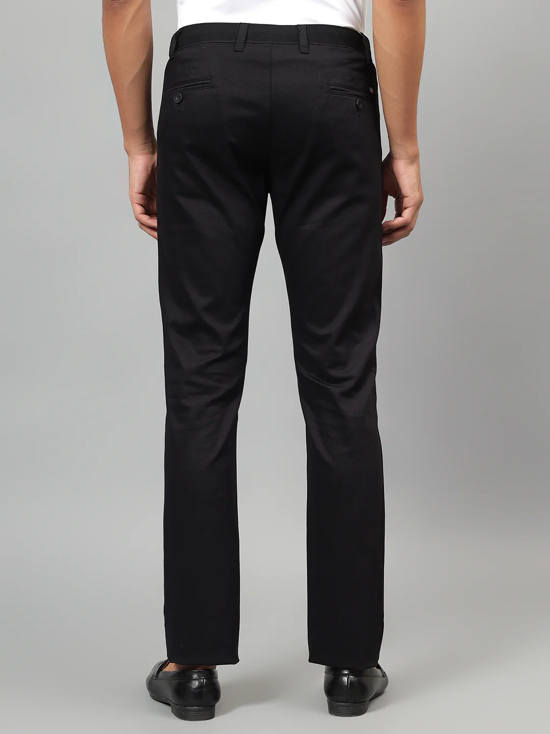 Casual Trouser for Men | Breathable & Soft with Color Fastness Regular Fit Cotton Blend Fabric Self Design Pattern Button Closure - Image 3