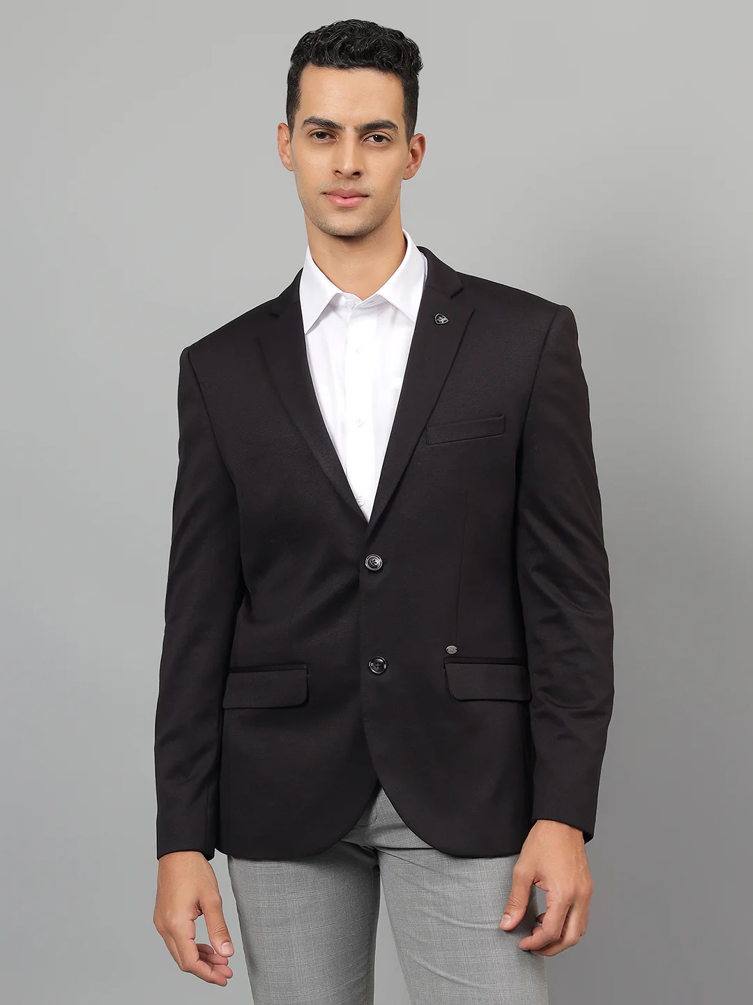 Blazer for Men | Premium Casual Blazer Slim Fit Notched Collar Terry Rayon Fabric Solid Pattern - Image 2