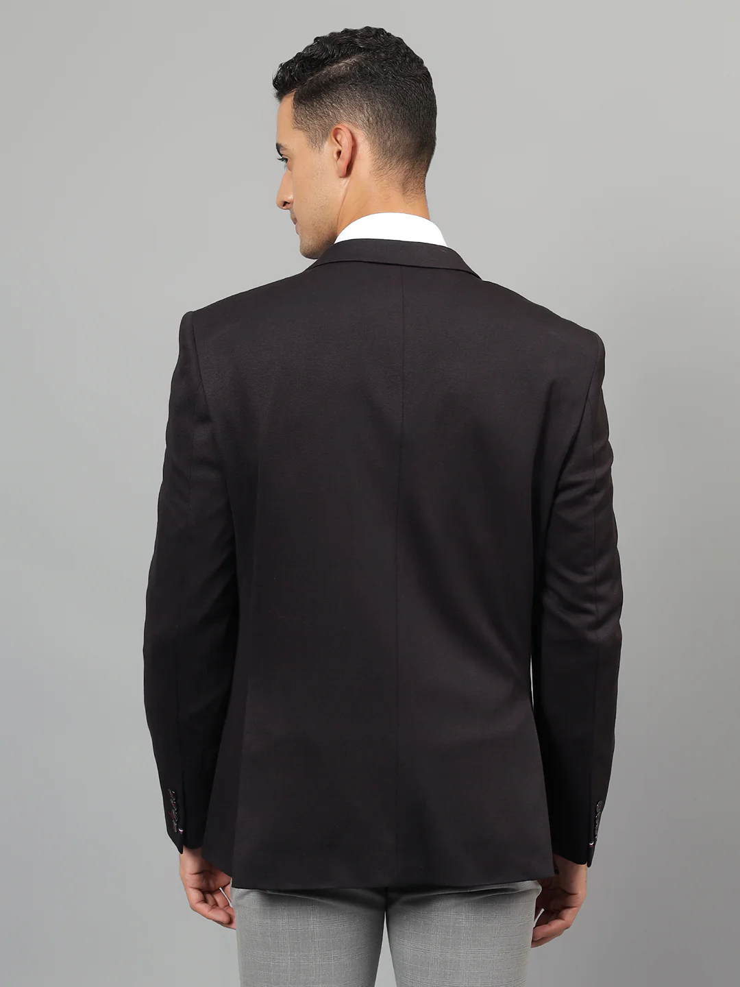Blazer for Men | Premium Casual Blazer Slim Fit Notched Collar Terry Rayon Fabric Solid Pattern - Image 3