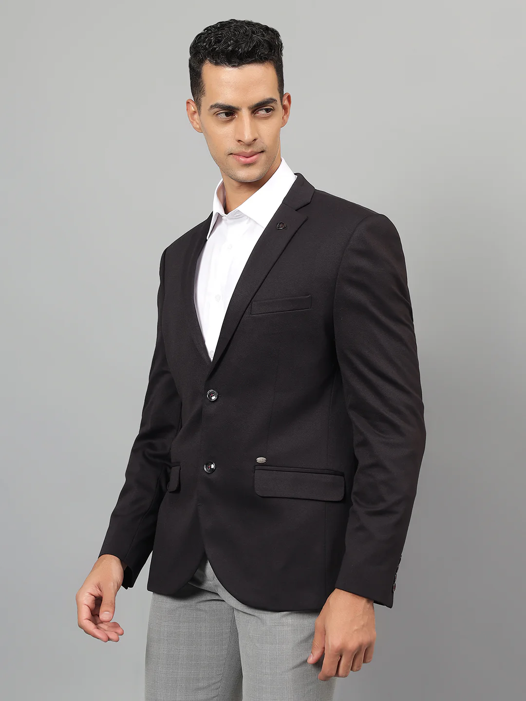 Blazer for Men | Premium Casual Blazer Slim Fit Notched Collar Terry Rayon Fabric Solid Pattern - Image 4