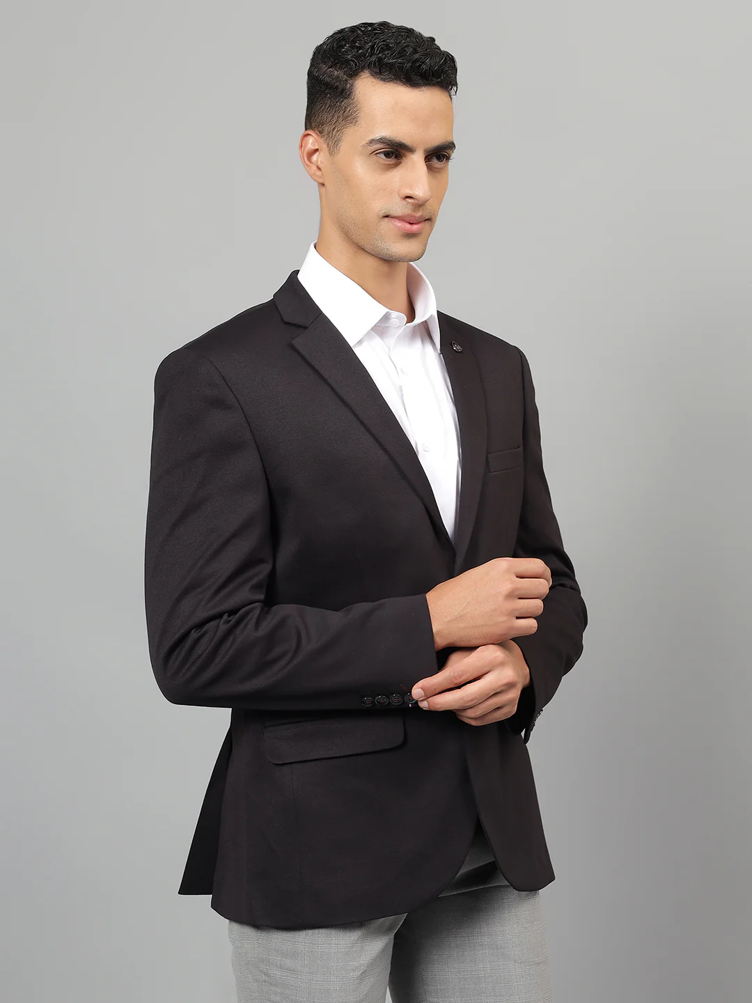 Blazer for Men | Premium Casual Blazer Slim Fit Notched Collar Terry Rayon Fabric Solid Pattern - Image 5