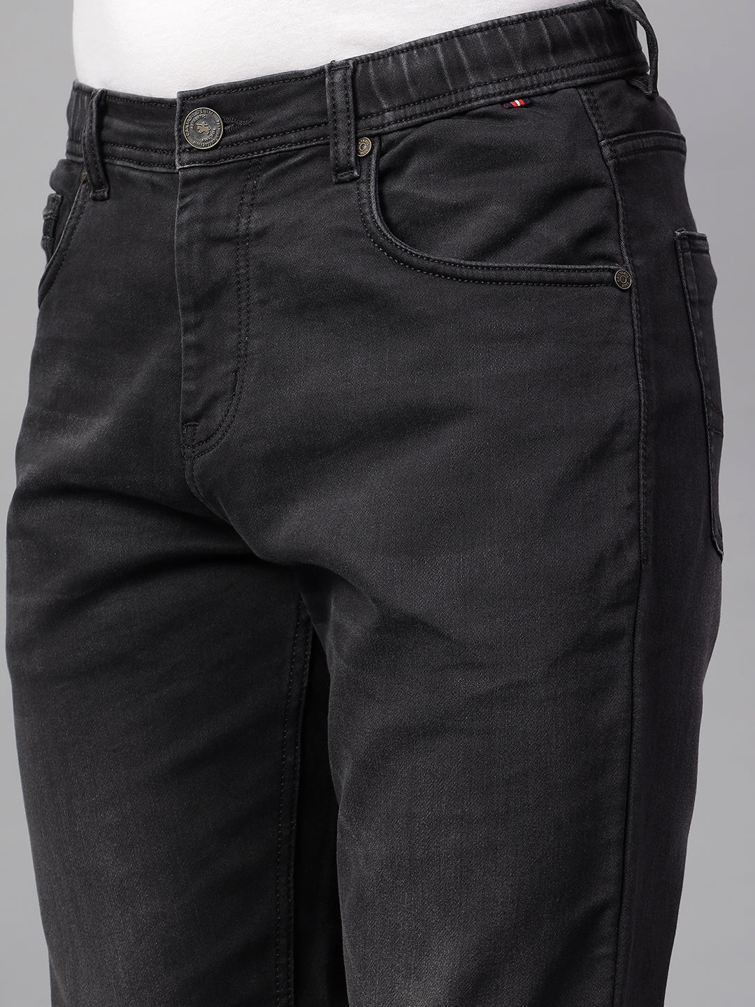 Men's Black Solid Casual Jogger - Image 6