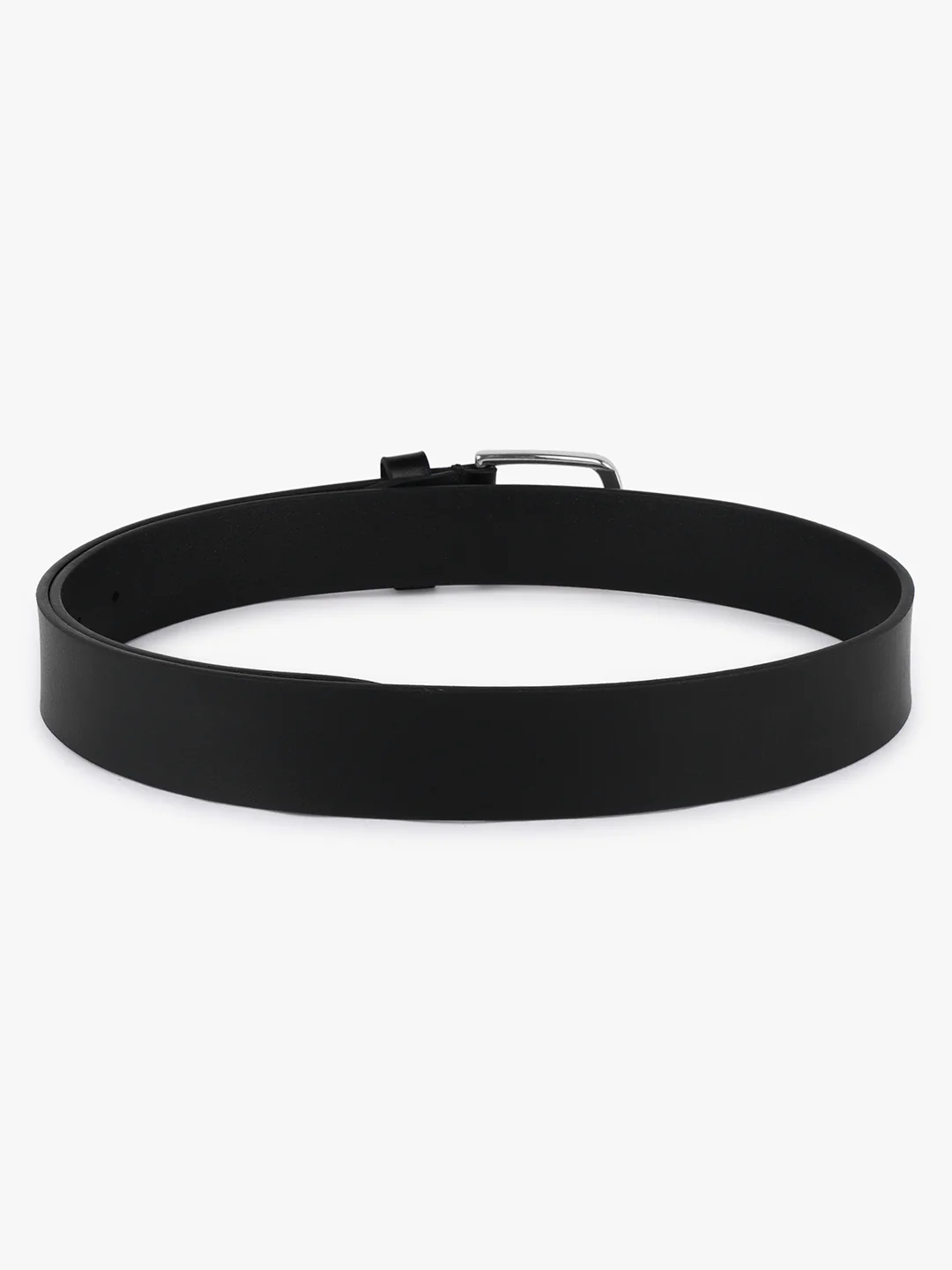 Men's Black Solid Formal Belt - Image 4